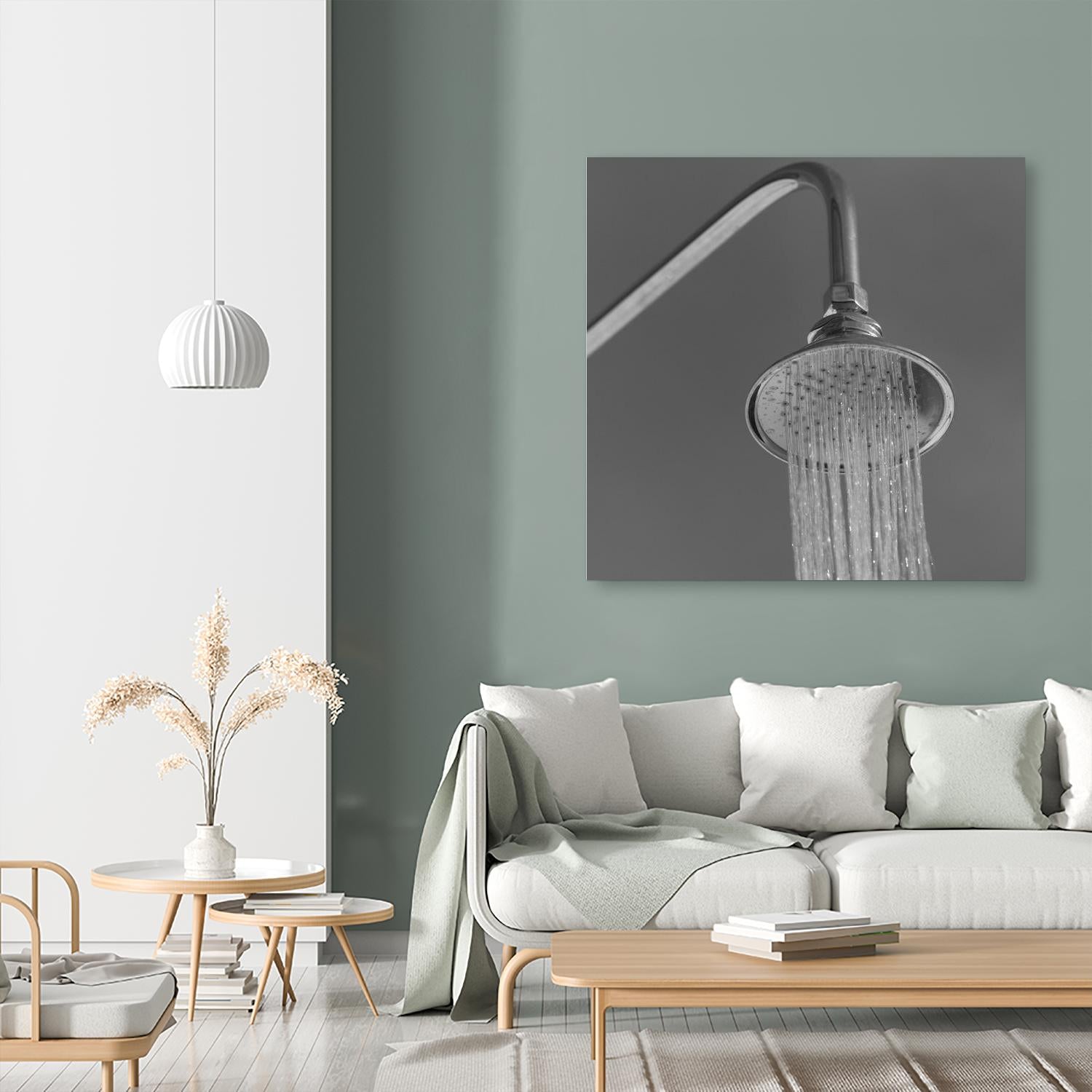 Spa Shower I by Keith Levit on GIANT ART - grey bathroom