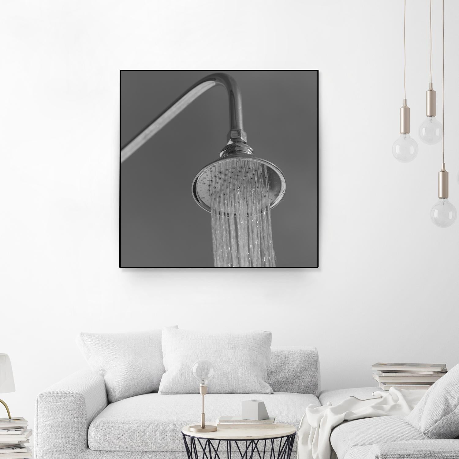 Spa Shower I by Keith Levit on GIANT ART - grey bathroom