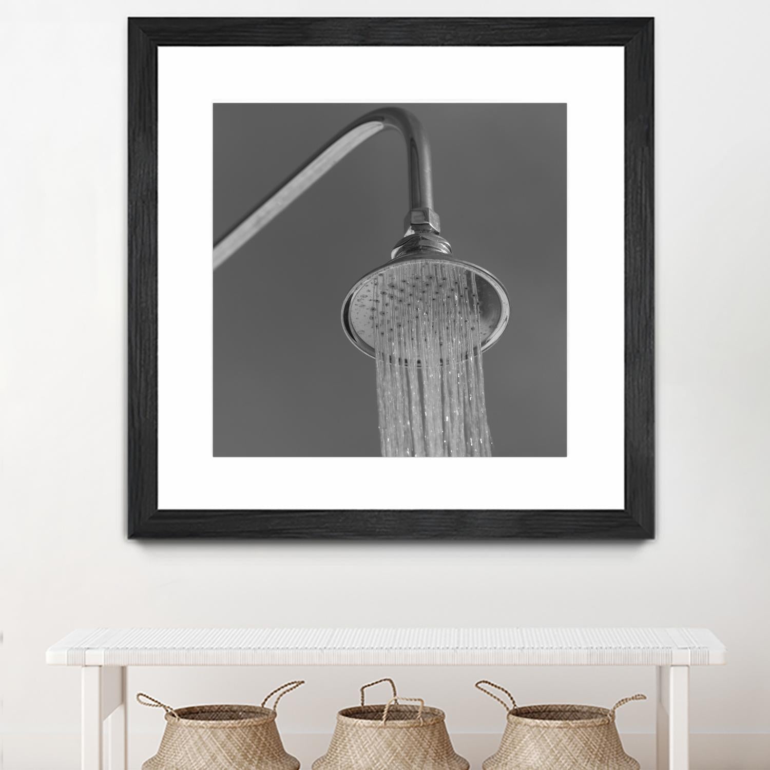 Spa Shower I by Keith Levit on GIANT ART - grey bathroom