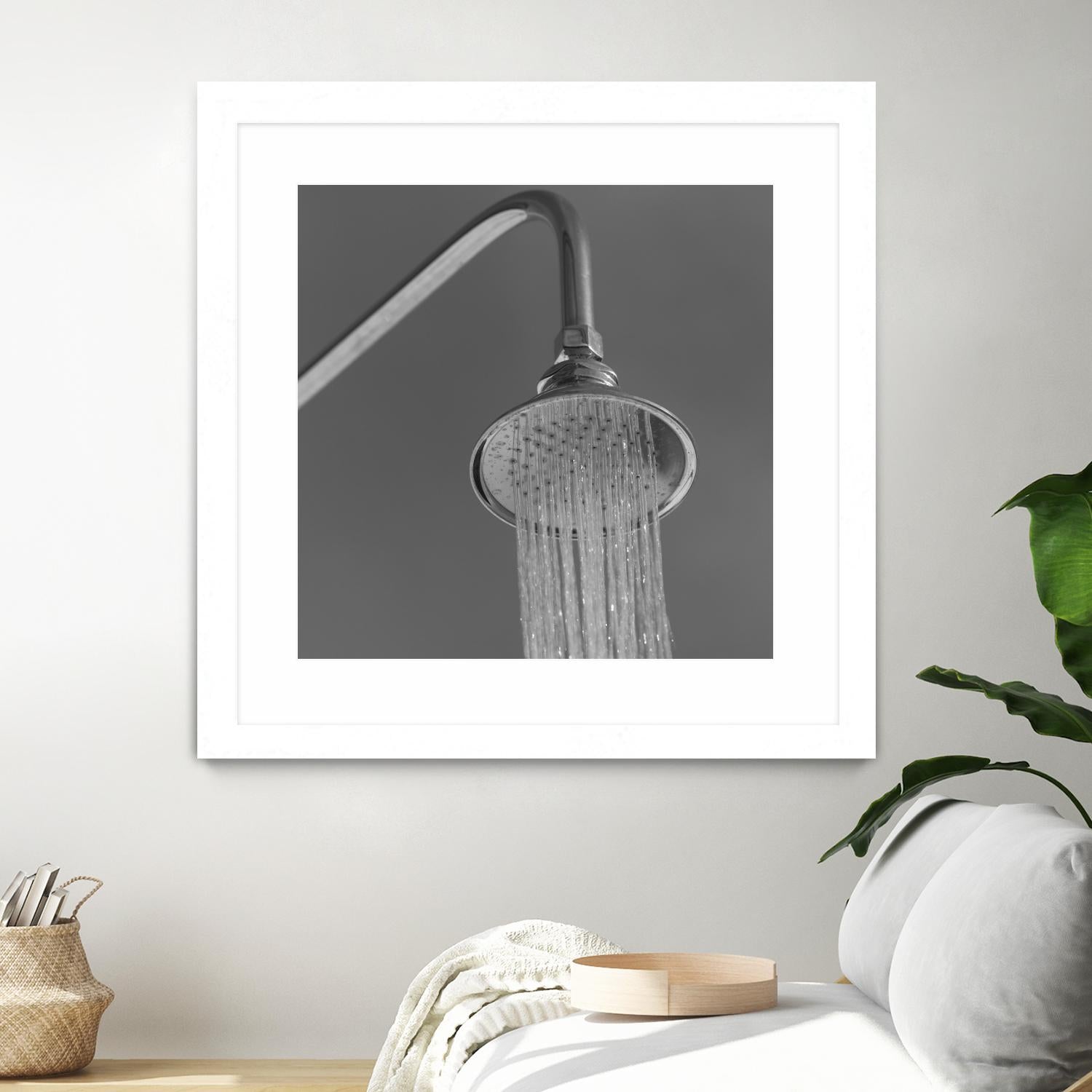 Spa Shower I by Keith Levit on GIANT ART - grey bathroom