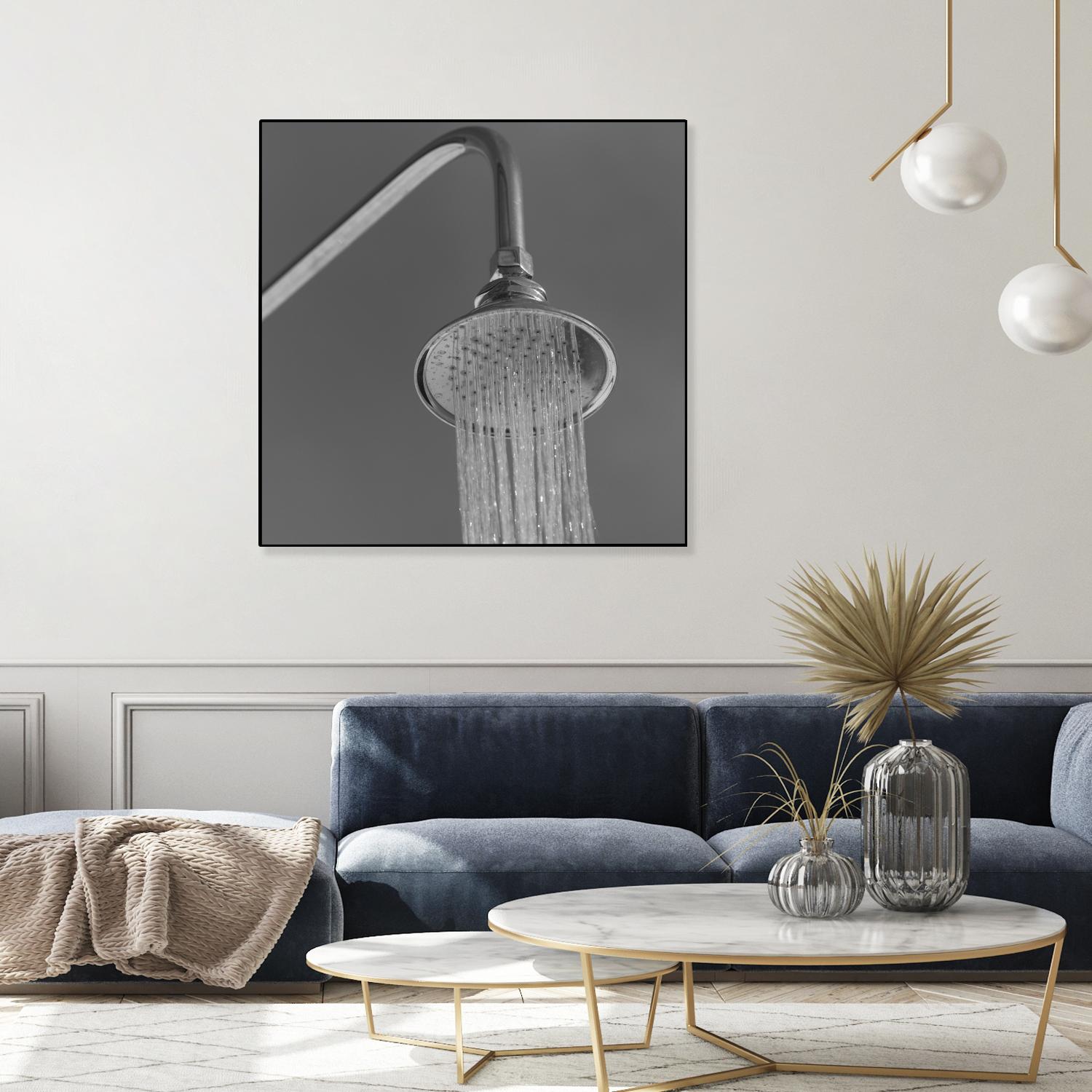 Spa Shower I by Keith Levit on GIANT ART - grey bathroom