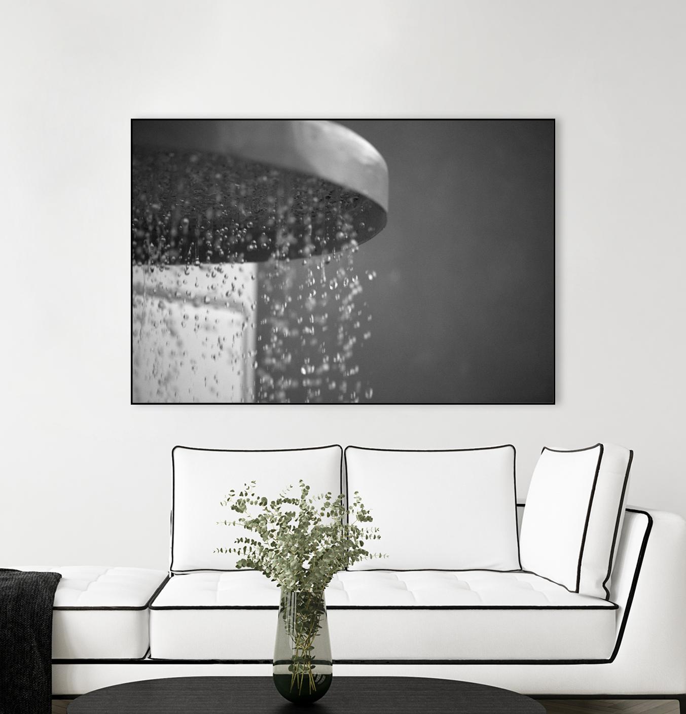 Spa Shower II by Keith Levit on GIANT ART - grey bathroom