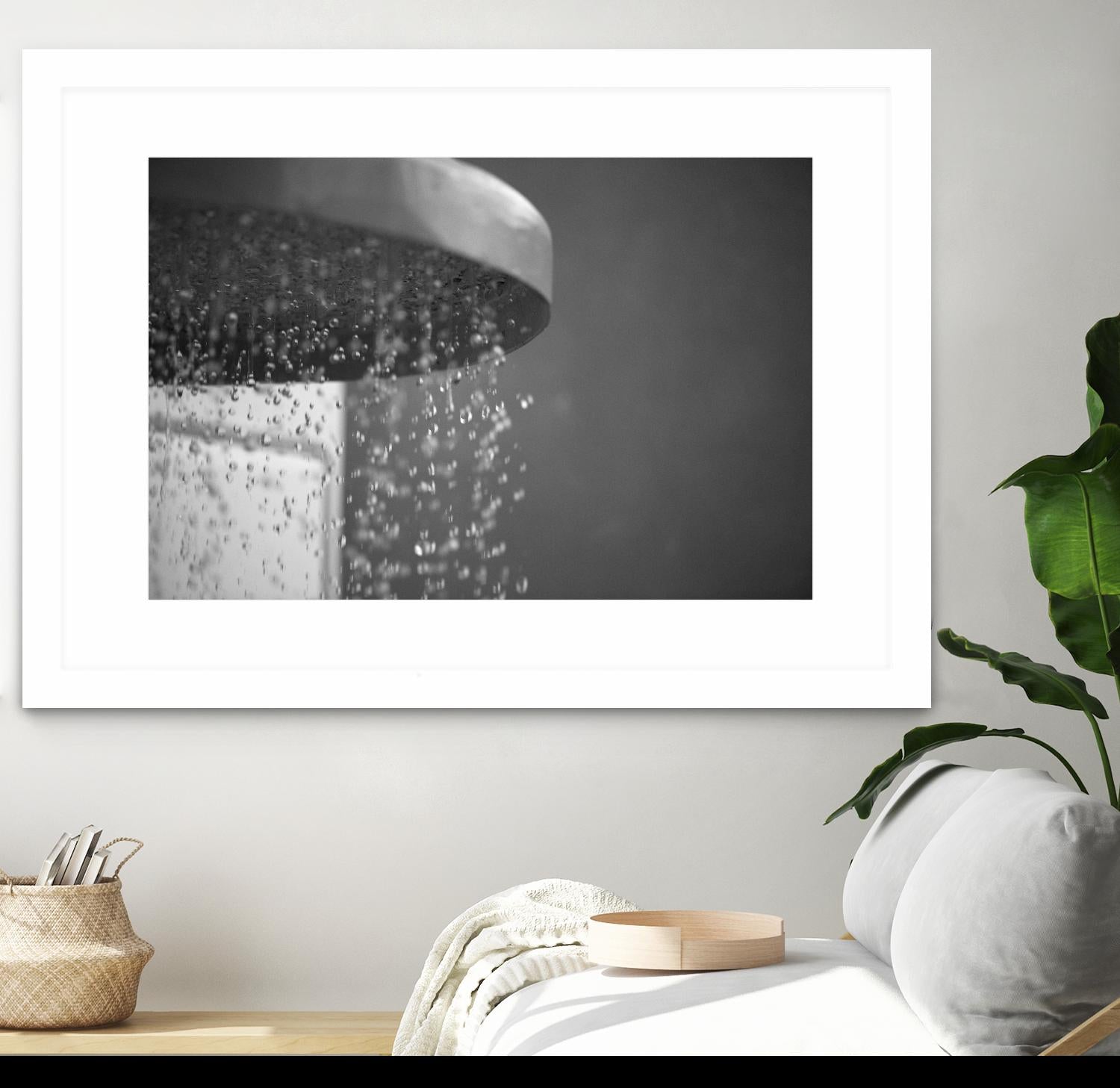 Spa Shower II by Keith Levit on GIANT ART - grey bathroom