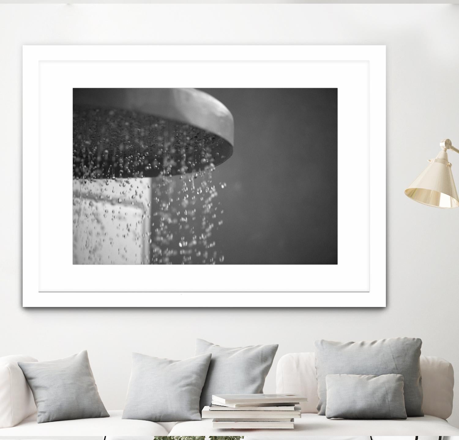 Spa Shower II by Keith Levit on GIANT ART - grey bathroom