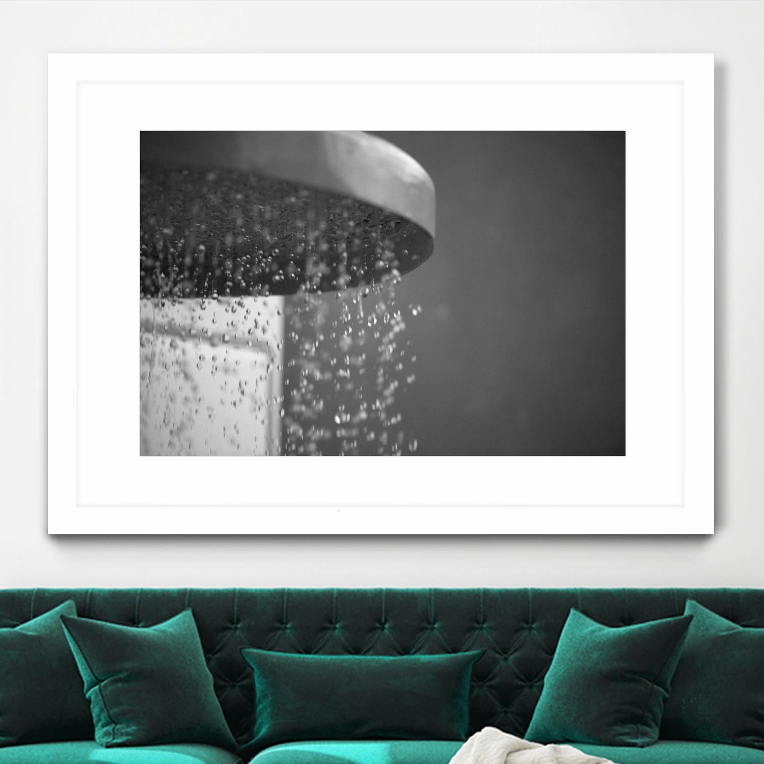 Spa Shower II by Keith Levit on GIANT ART - grey bathroom