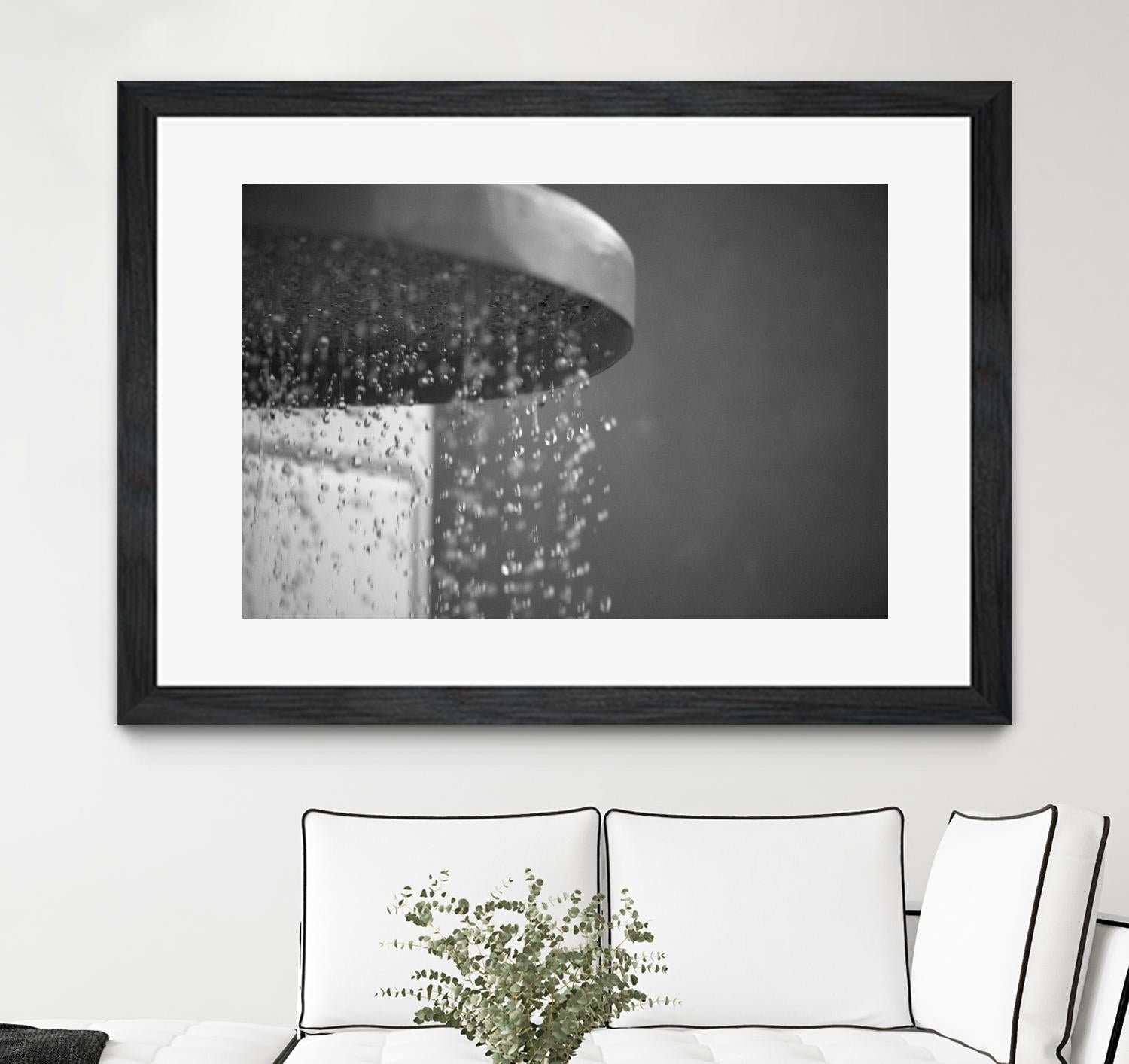 Spa Shower II by Keith Levit on GIANT ART - grey bathroom