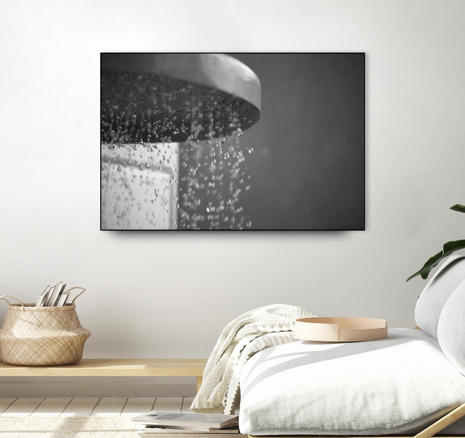 Spa Shower II by Keith Levit on GIANT ART - grey bathroom