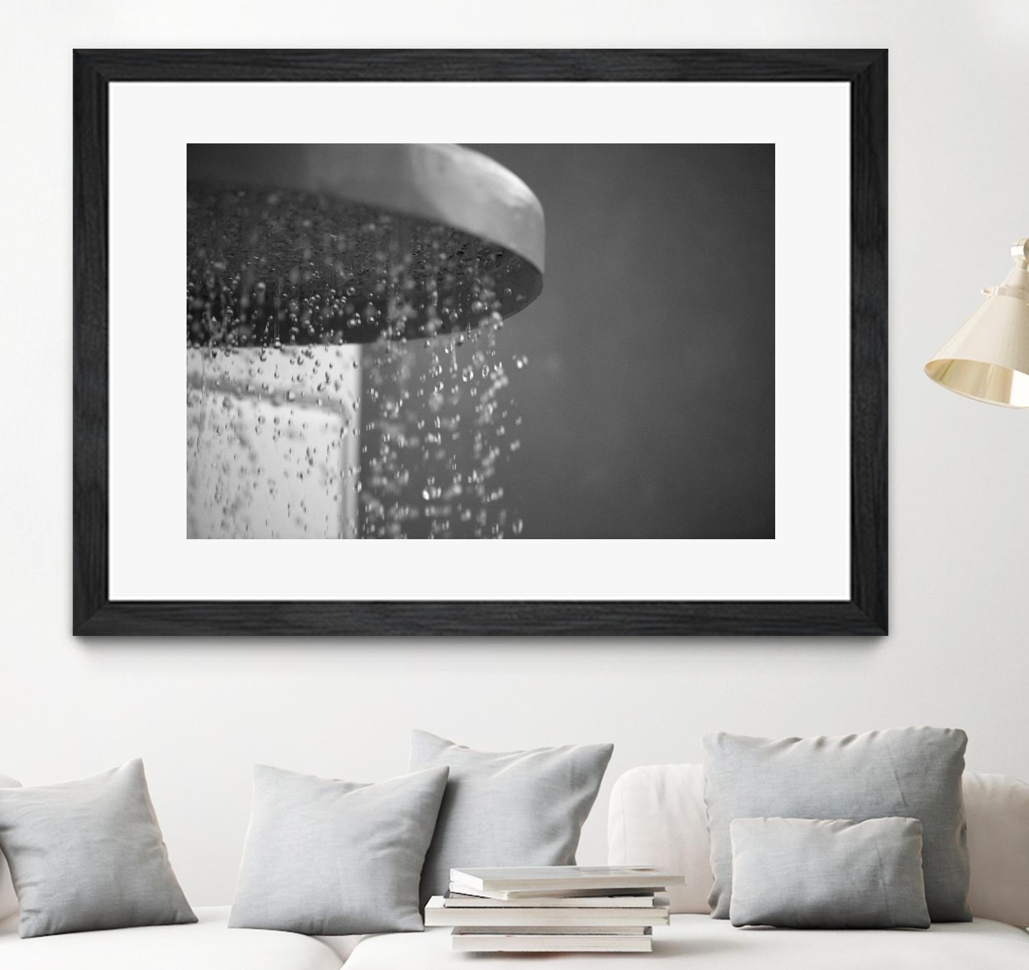 Spa Shower II by Keith Levit on GIANT ART - grey bathroom