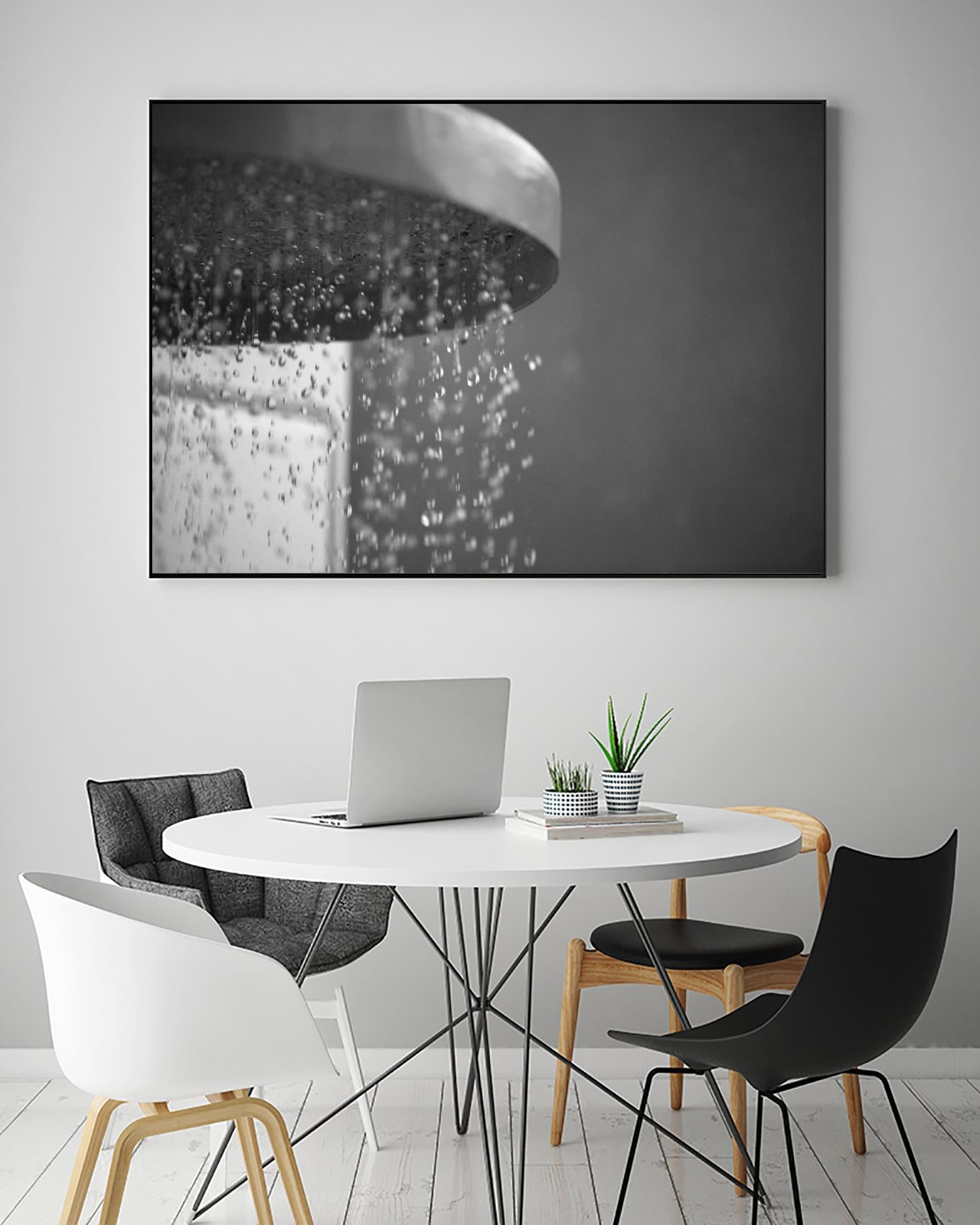 Spa Shower II by Keith Levit on GIANT ART - grey bathroom