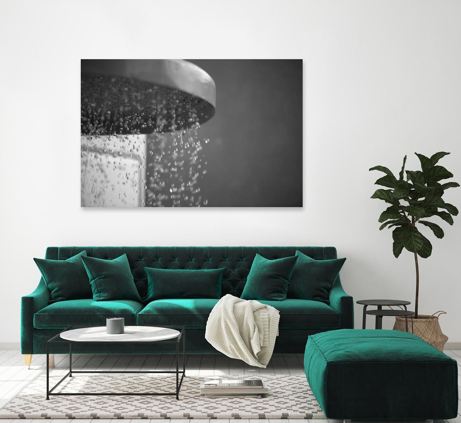 Spa Shower II by Keith Levit on GIANT ART - grey bathroom