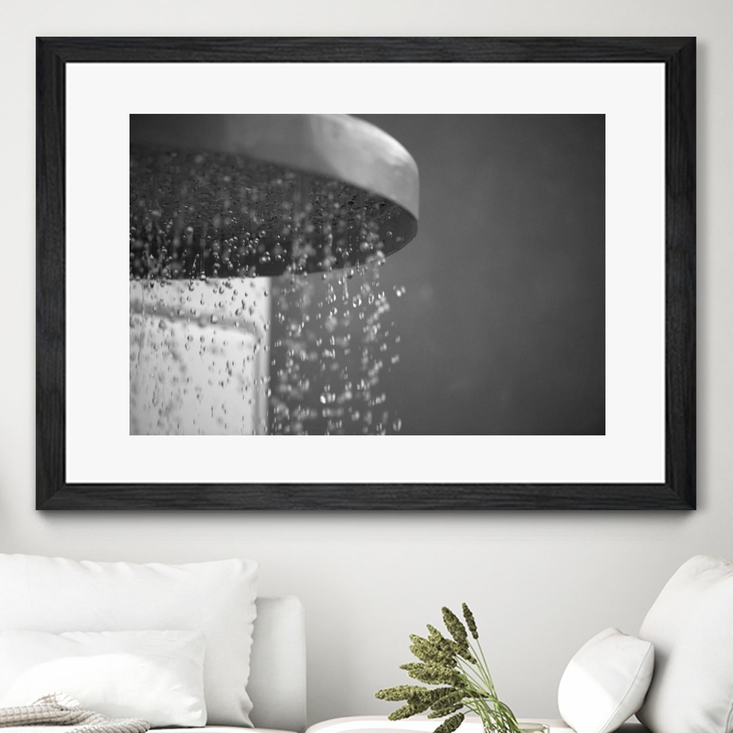 Spa Shower II by Keith Levit on GIANT ART - grey bathroom