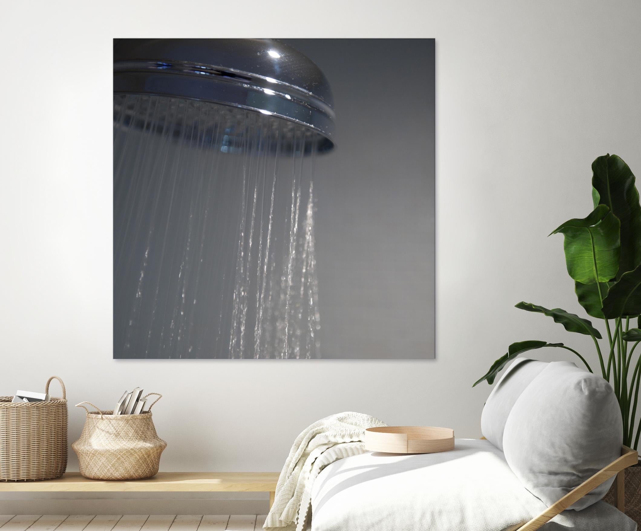 Spa Shower III by Keith Levit on GIANT ART - grey bathroom