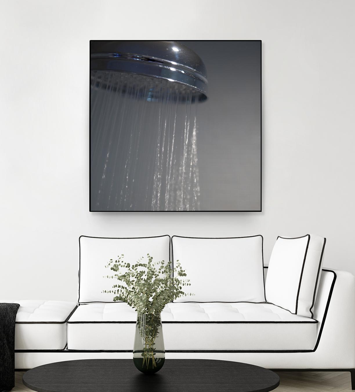 Spa Shower III by Keith Levit on GIANT ART - grey bathroom