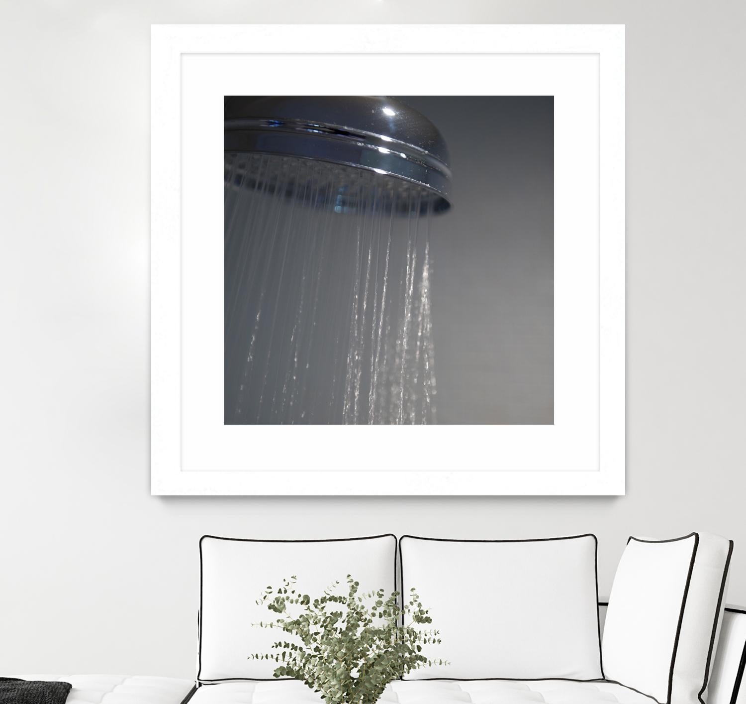 Spa Shower III by Keith Levit on GIANT ART - grey bathroom