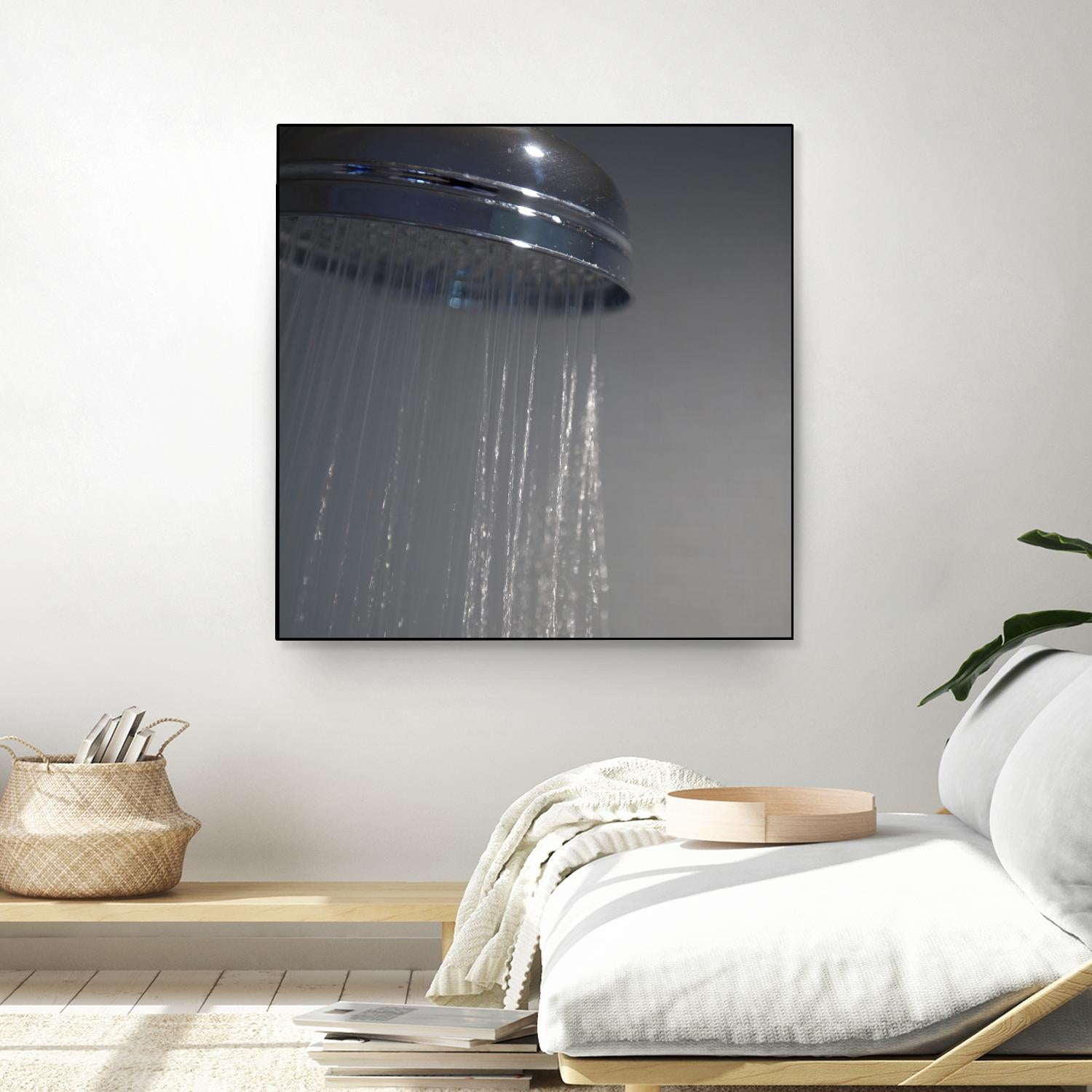 Spa Shower III by Keith Levit on GIANT ART - grey bathroom