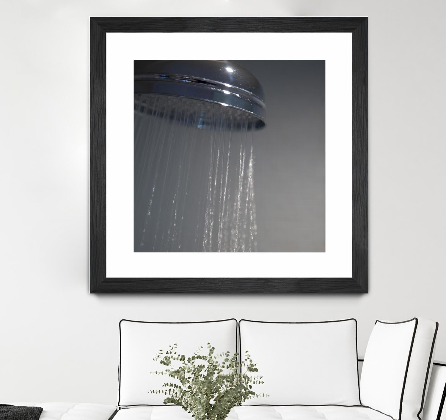 Spa Shower III by Keith Levit on GIANT ART - grey bathroom