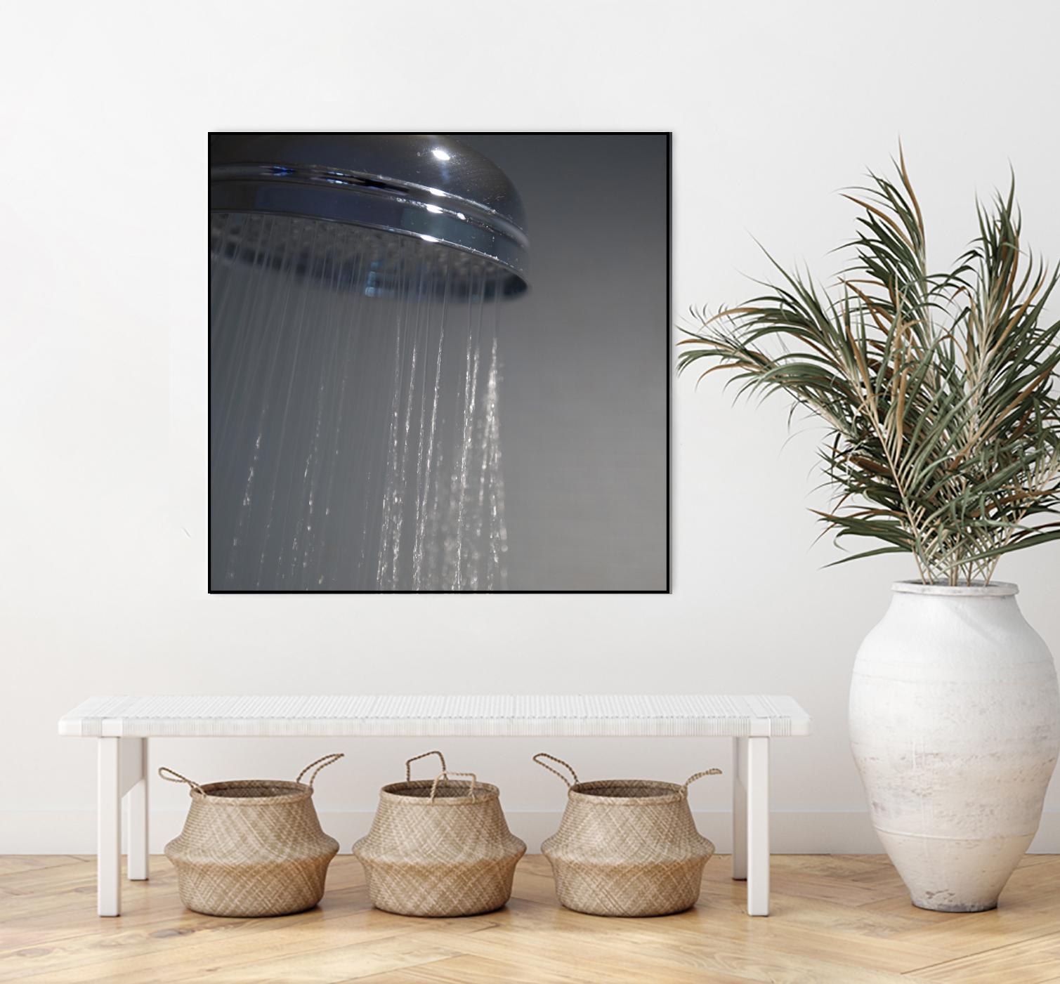 Spa Shower III by Keith Levit on GIANT ART - grey bathroom