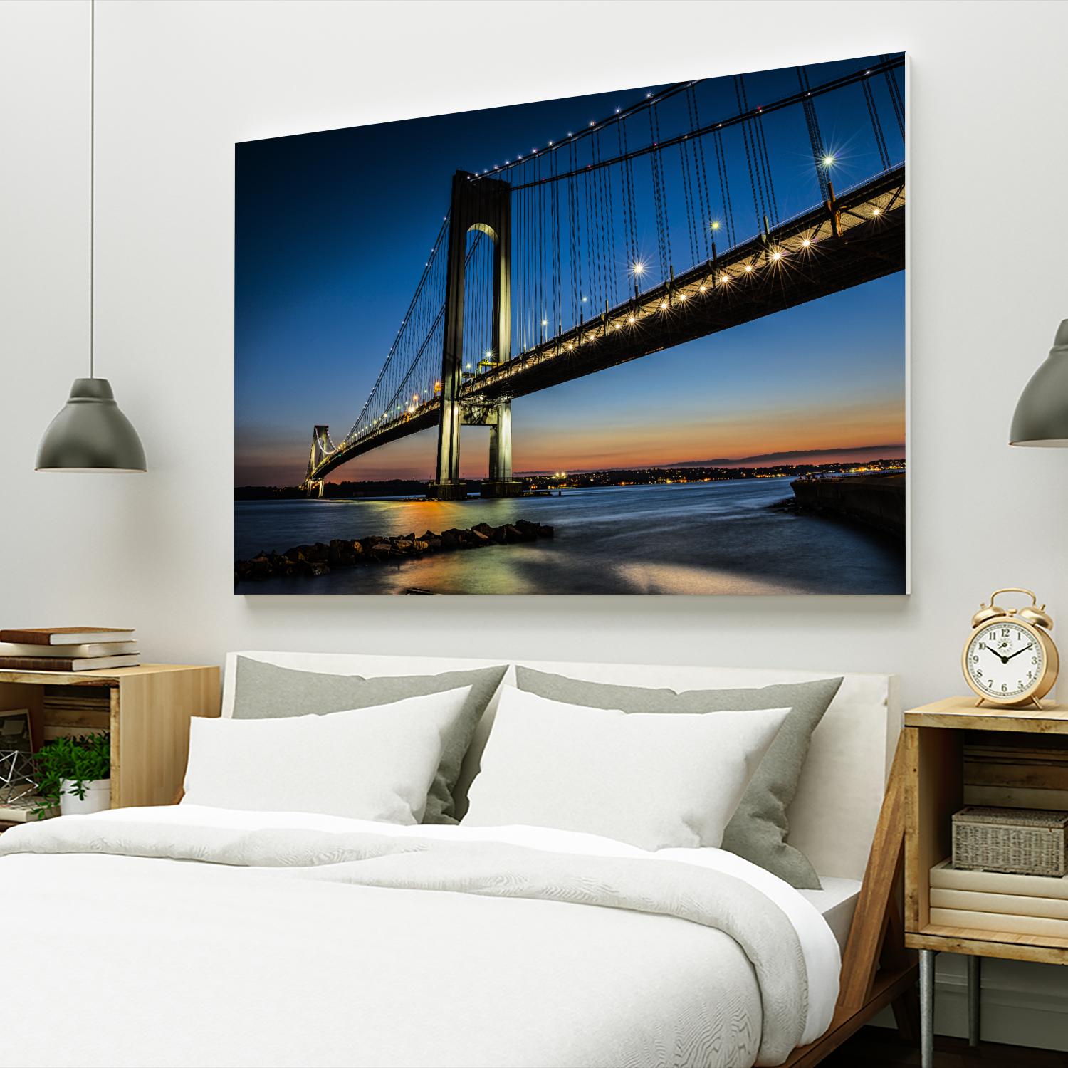 Verrazano Bridge by Franklin J. Kearney on GIANT ART - orange city scene