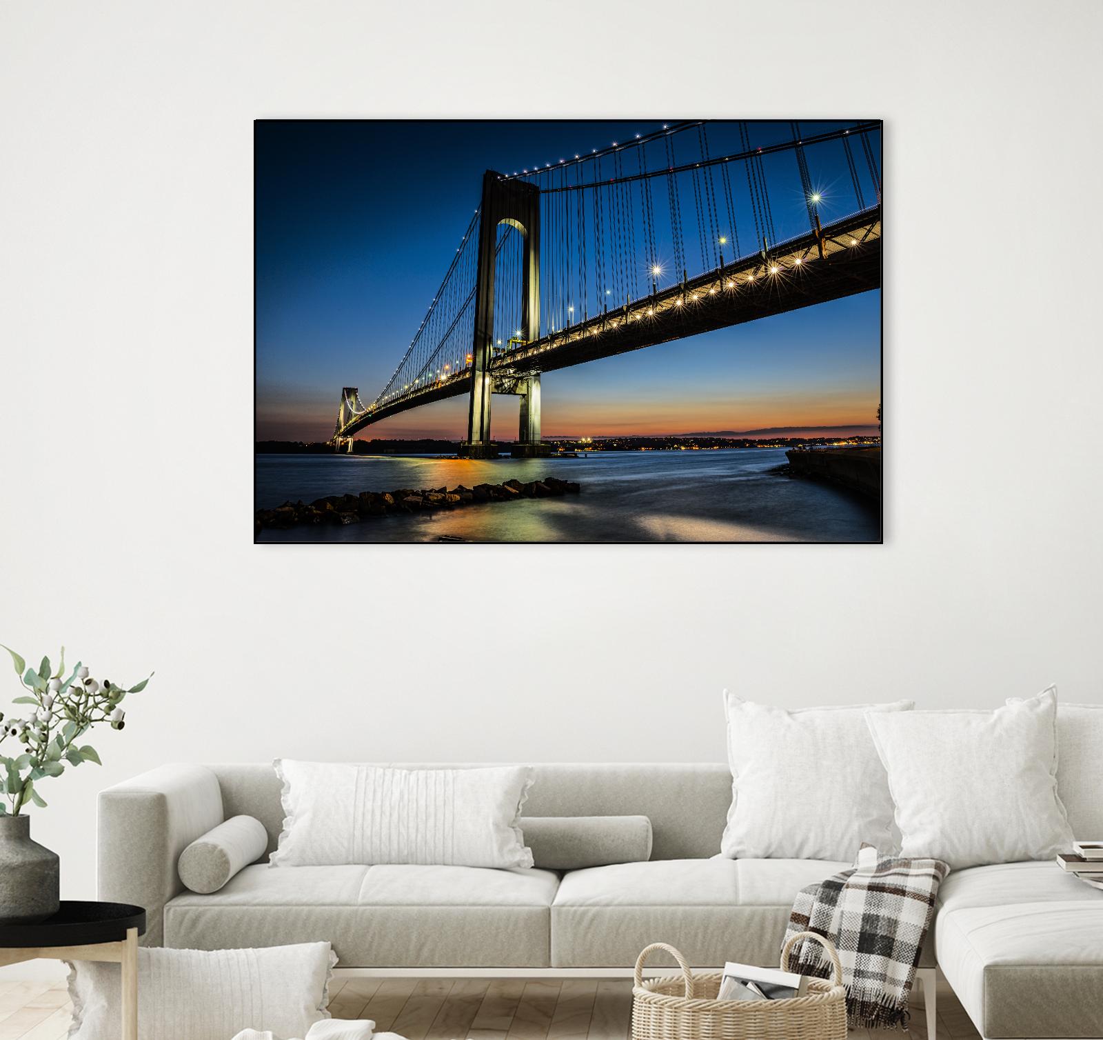Verrazano Bridge by Franklin J. Kearney on GIANT ART - orange city scene