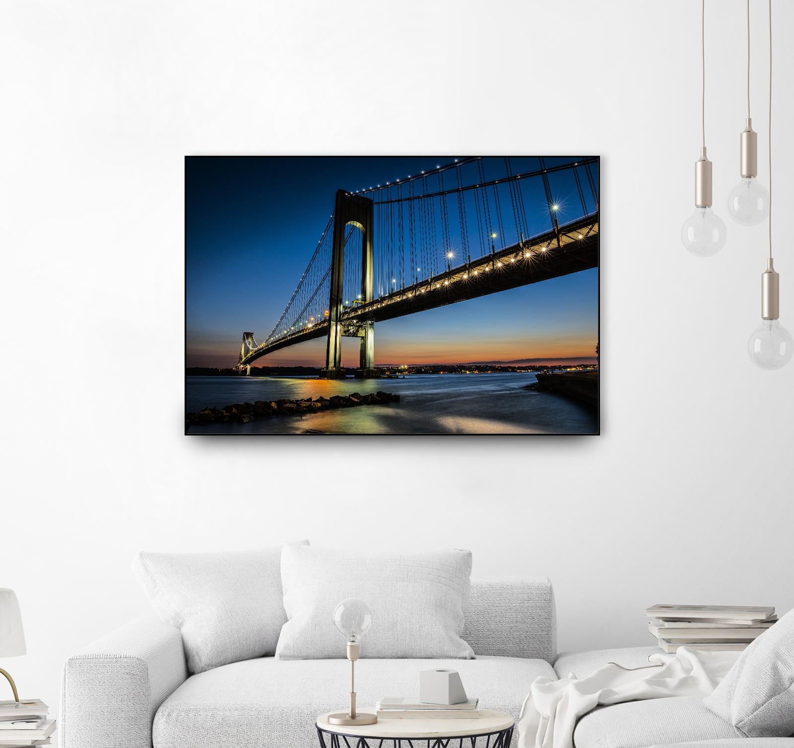 Verrazano Bridge by Franklin J. Kearney on GIANT ART - orange city scene