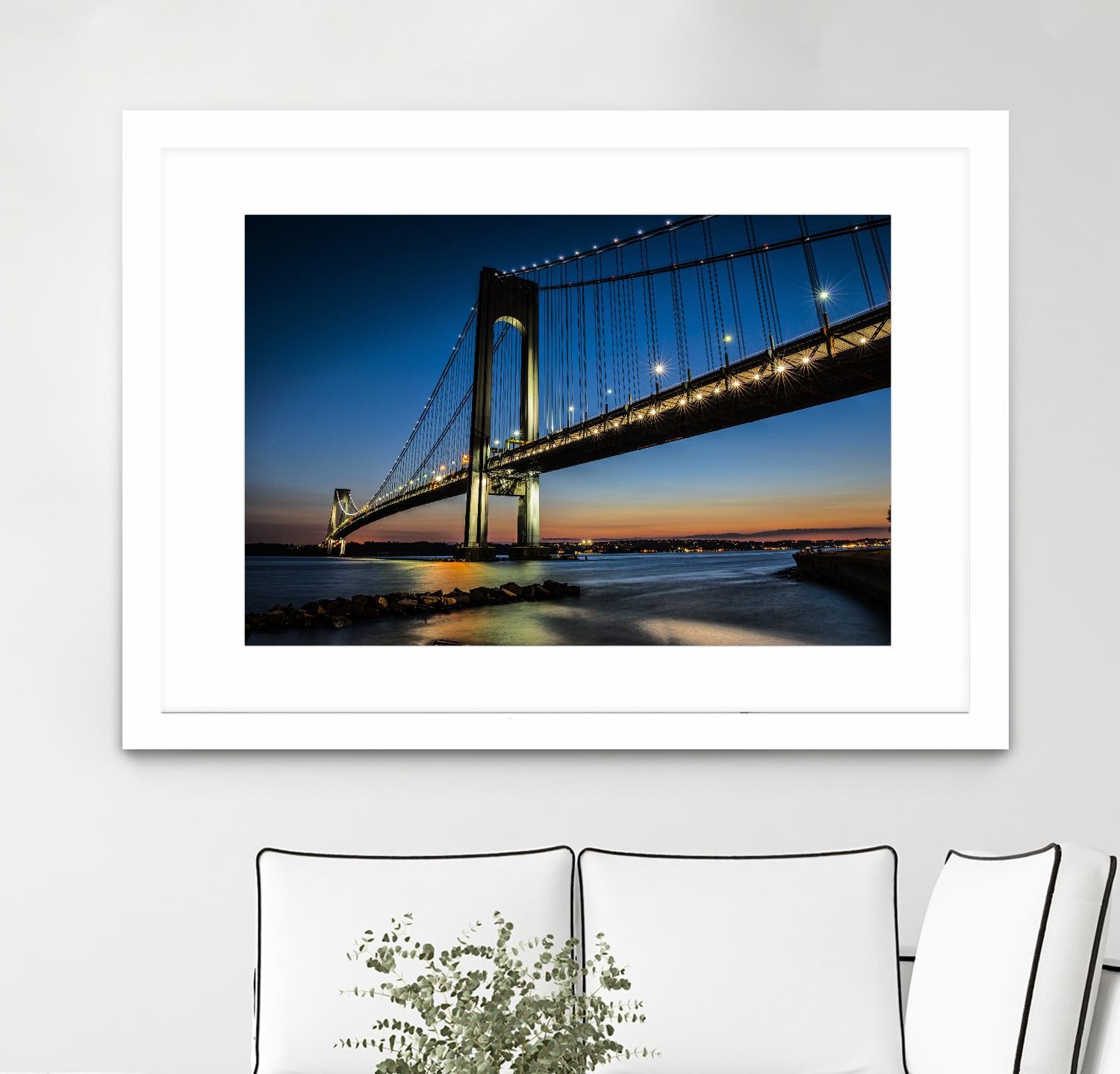 Verrazano Bridge by Franklin J. Kearney on GIANT ART - orange city scene