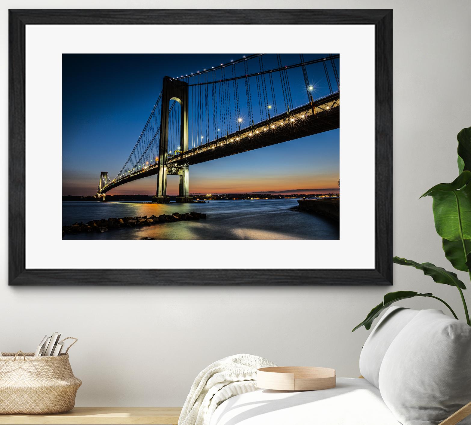 Verrazano Bridge by Franklin J. Kearney on GIANT ART - orange city scene