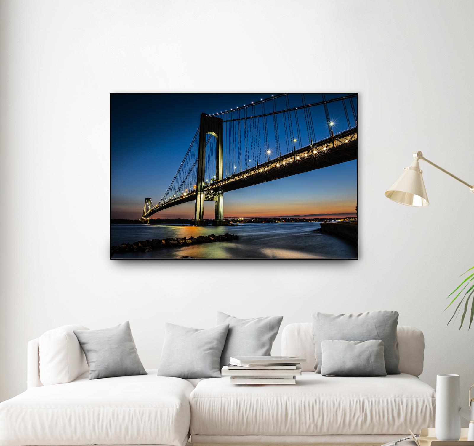 Verrazano Bridge by Franklin J. Kearney on GIANT ART - orange city scene