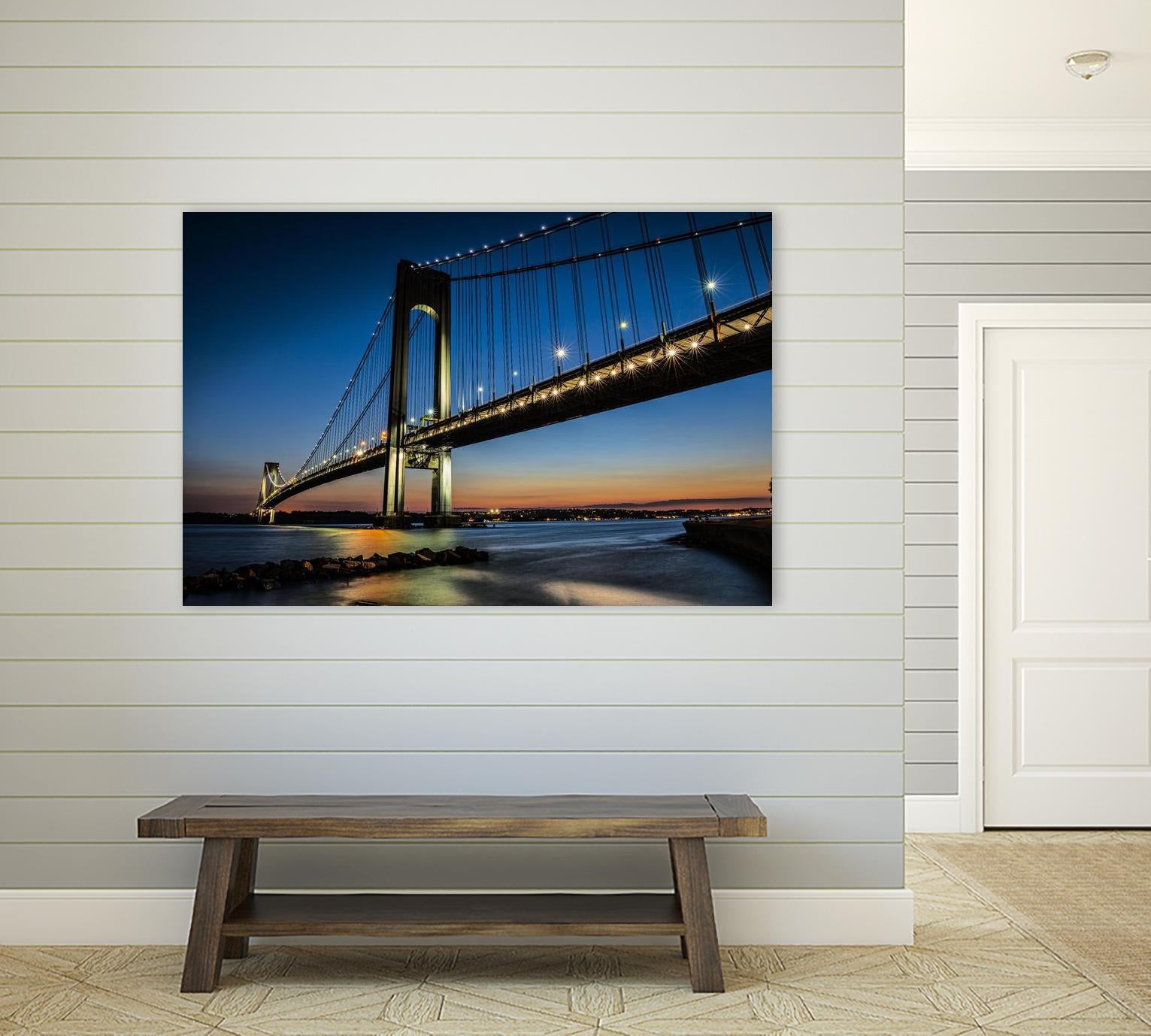 Verrazano Bridge by Franklin J. Kearney on GIANT ART - orange city scene