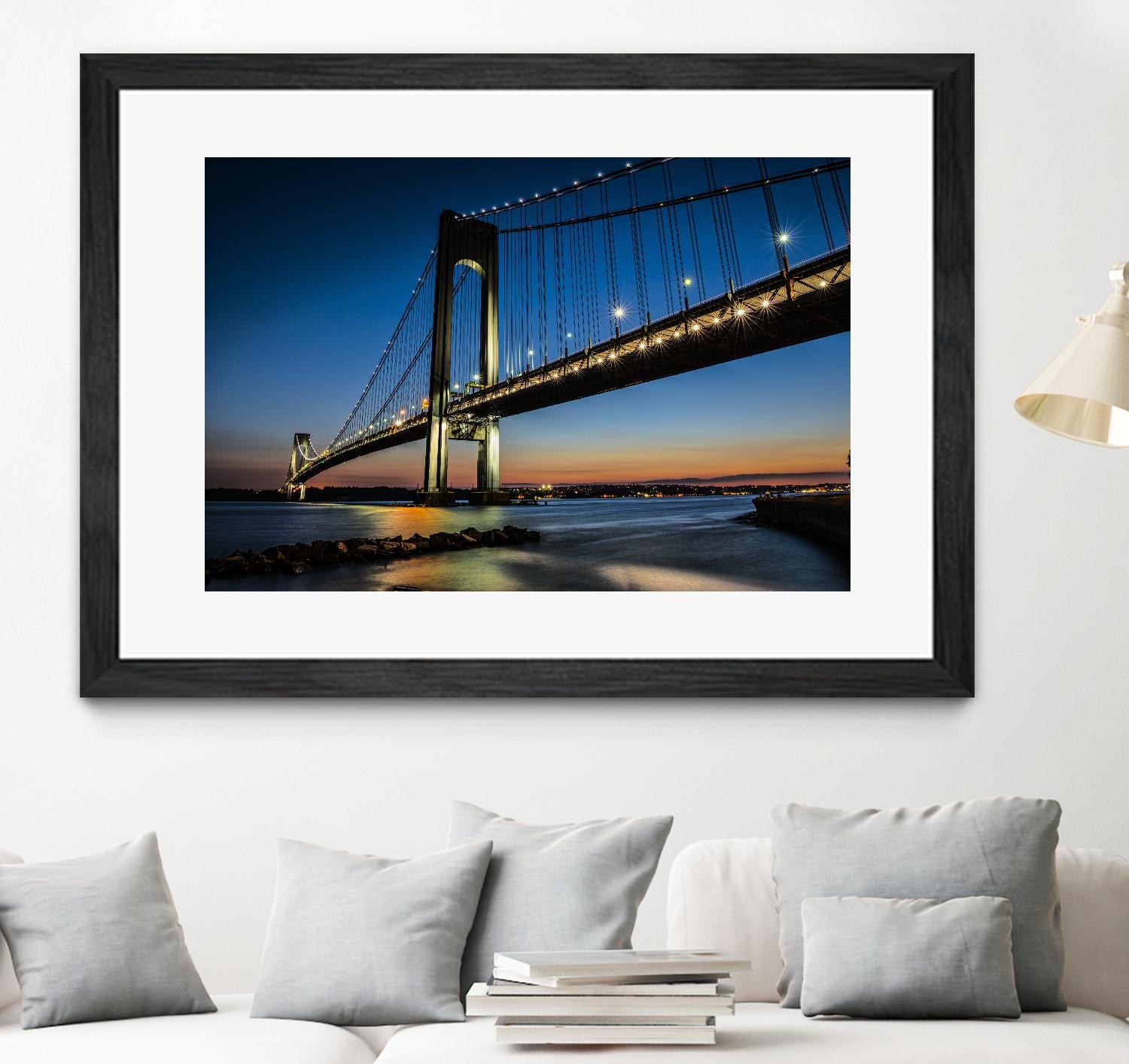 Verrazano Bridge by Franklin J. Kearney on GIANT ART - orange city scene