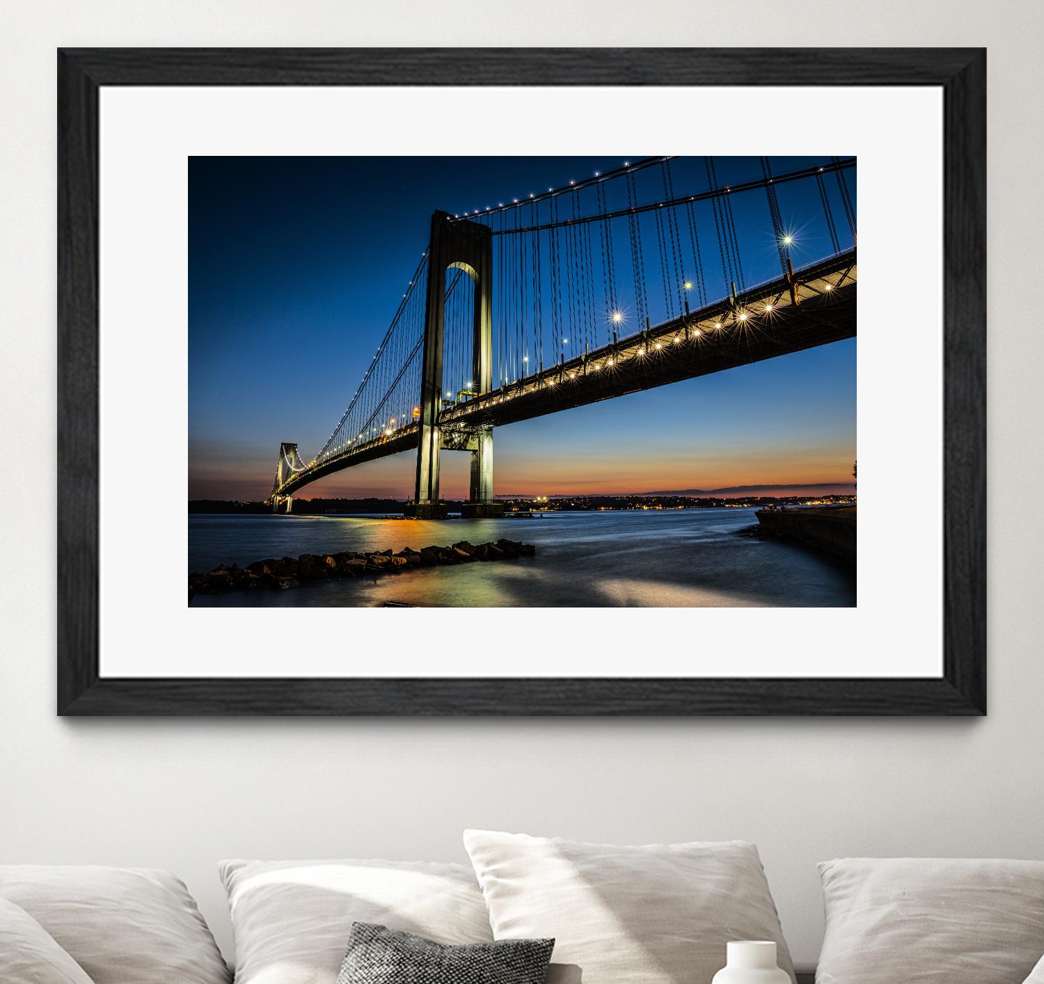 Verrazano Bridge by Franklin J. Kearney on GIANT ART - orange city scene