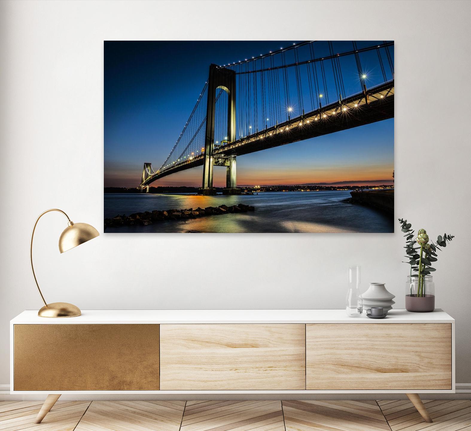 Verrazano Bridge by Franklin J. Kearney on GIANT ART - orange city scene