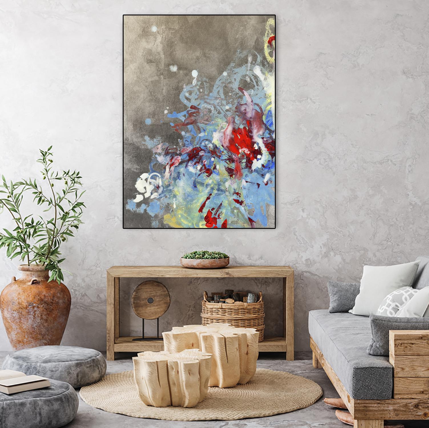 Luster III by Kathryn Neale on GIANT ART - blue abstract