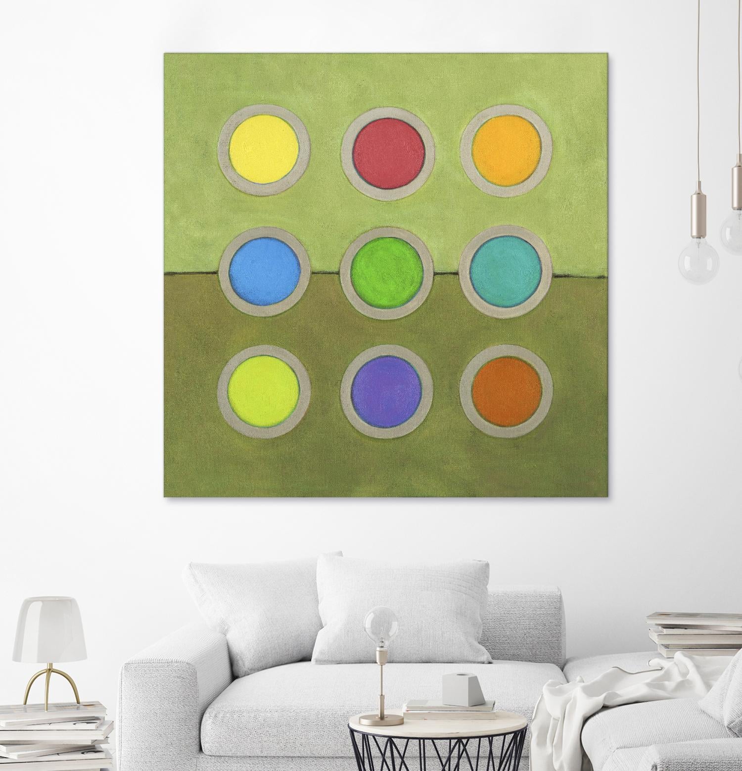 Circle Grid I by Darlene Kulig on GIANT ART - grey abstract