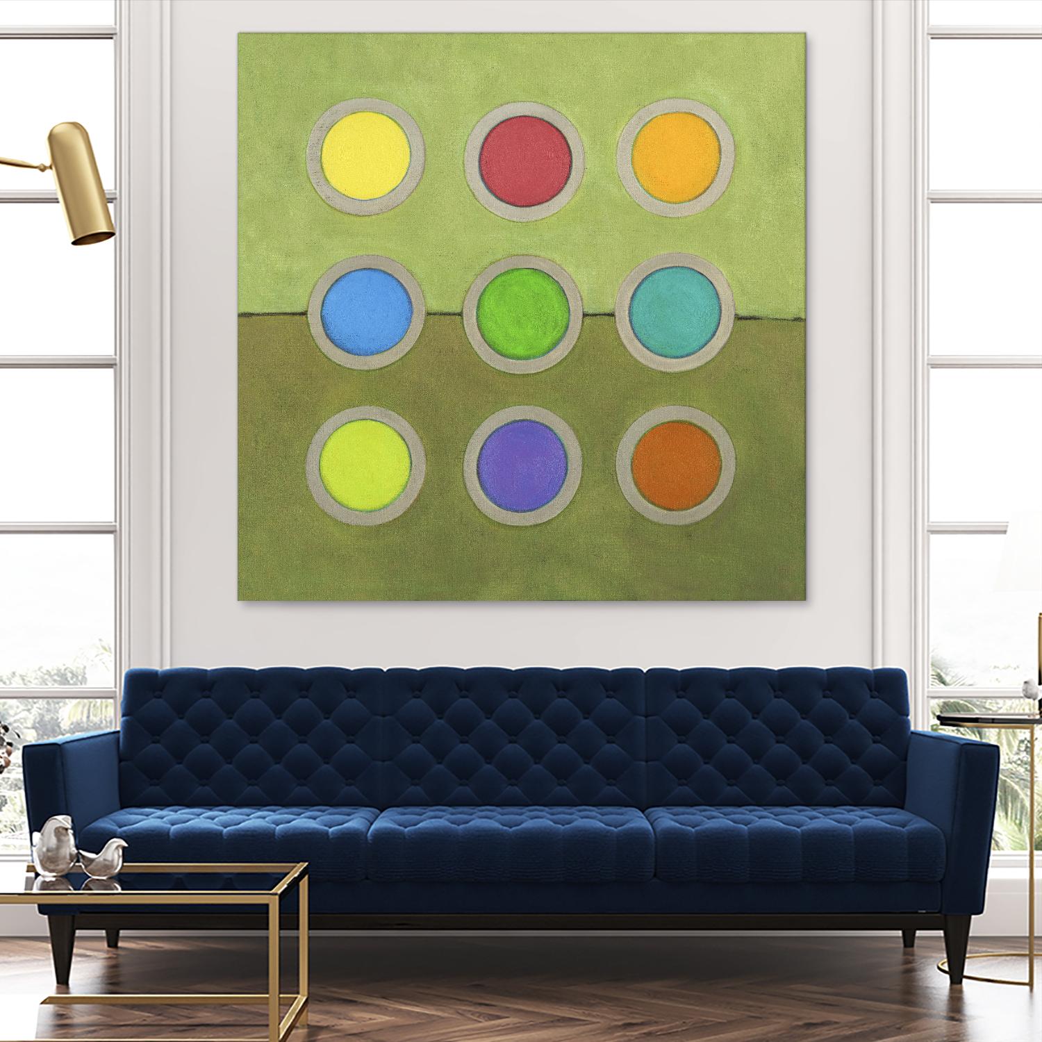 Circle Grid I by Darlene Kulig on GIANT ART - grey abstract