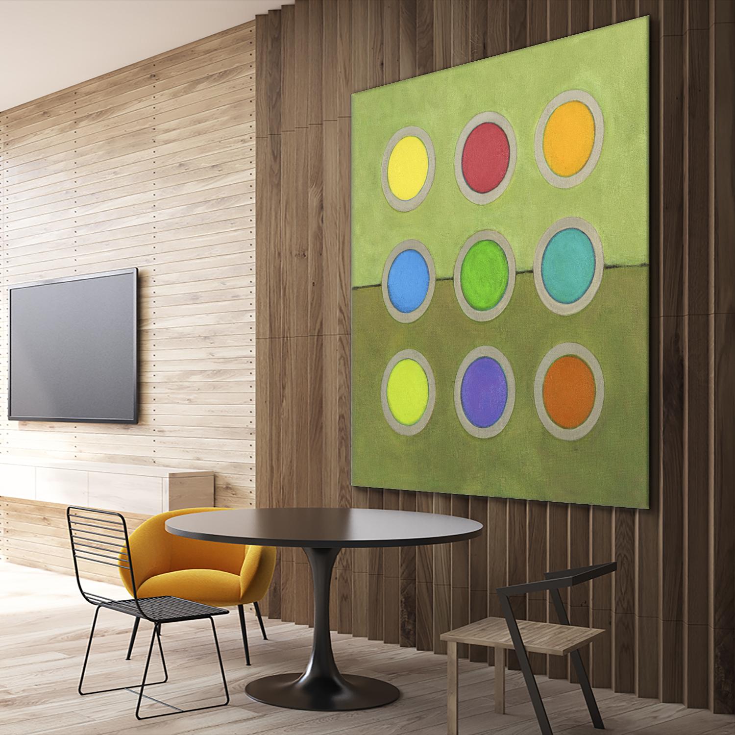 Circle Grid I by Darlene Kulig on GIANT ART - grey abstract