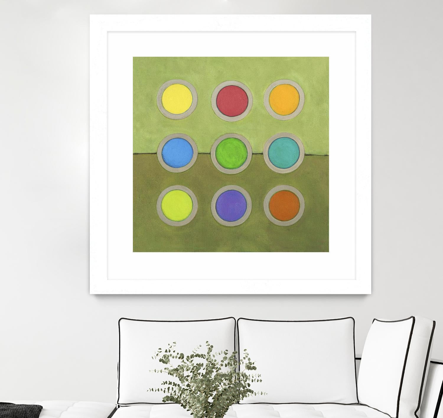 Circle Grid I by Darlene Kulig on GIANT ART - grey abstract