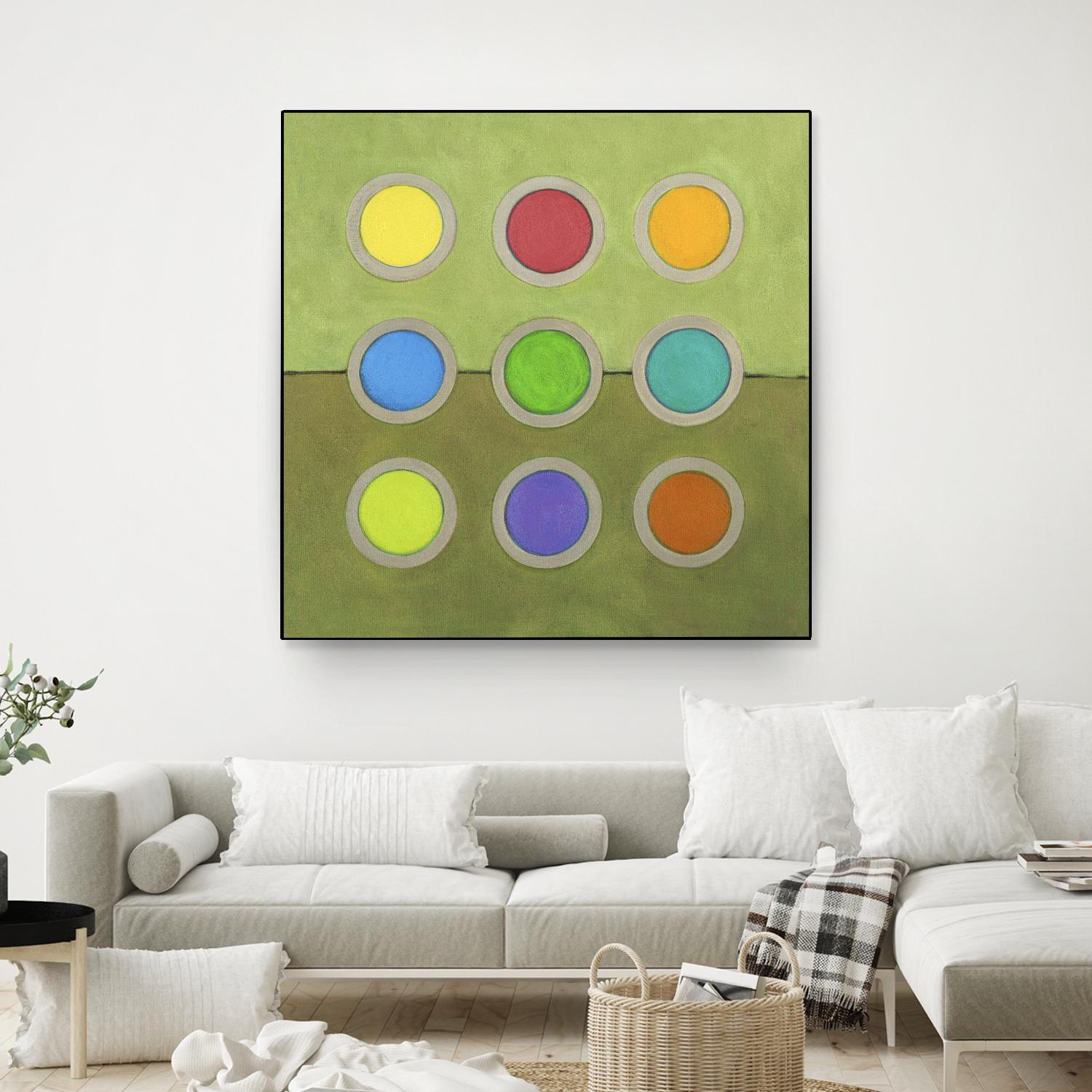 Circle Grid I by Darlene Kulig on GIANT ART - grey abstract