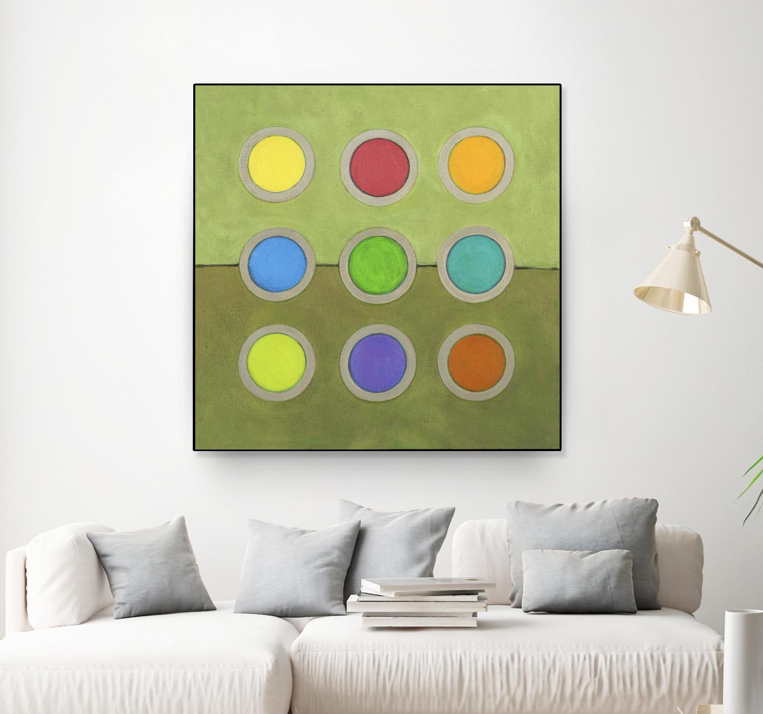 Circle Grid I by Darlene Kulig on GIANT ART - grey abstract