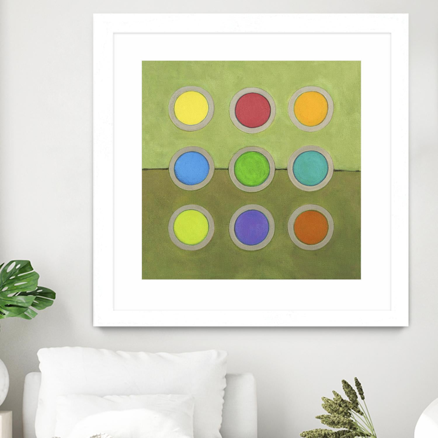 Circle Grid I by Darlene Kulig on GIANT ART - grey abstract