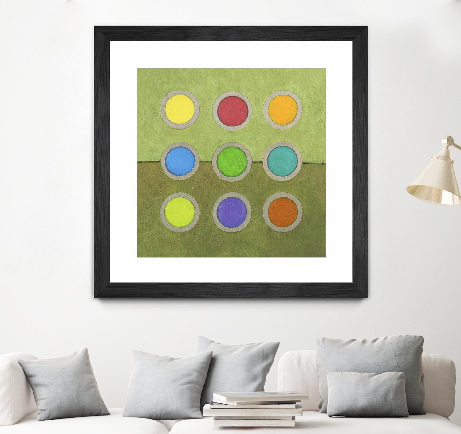 Circle Grid I by Darlene Kulig on GIANT ART - grey abstract