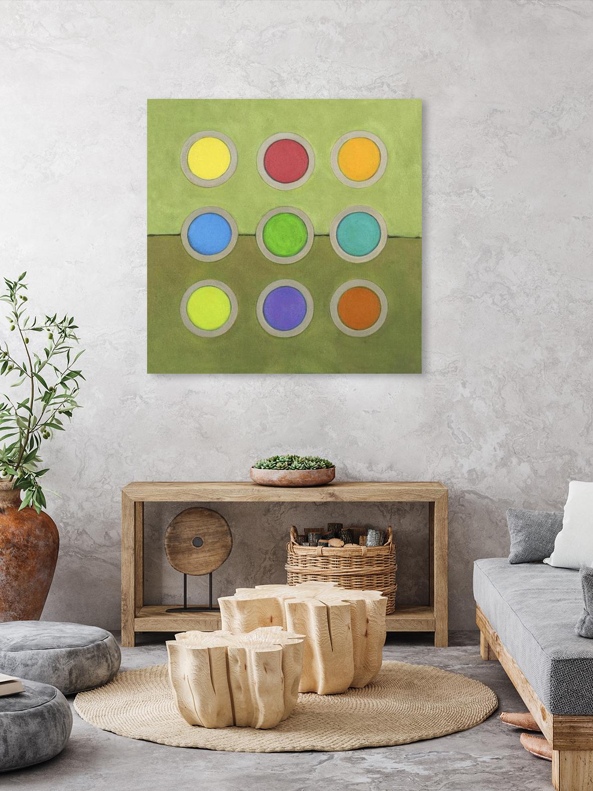 Circle Grid I by Darlene Kulig on GIANT ART - grey abstract
