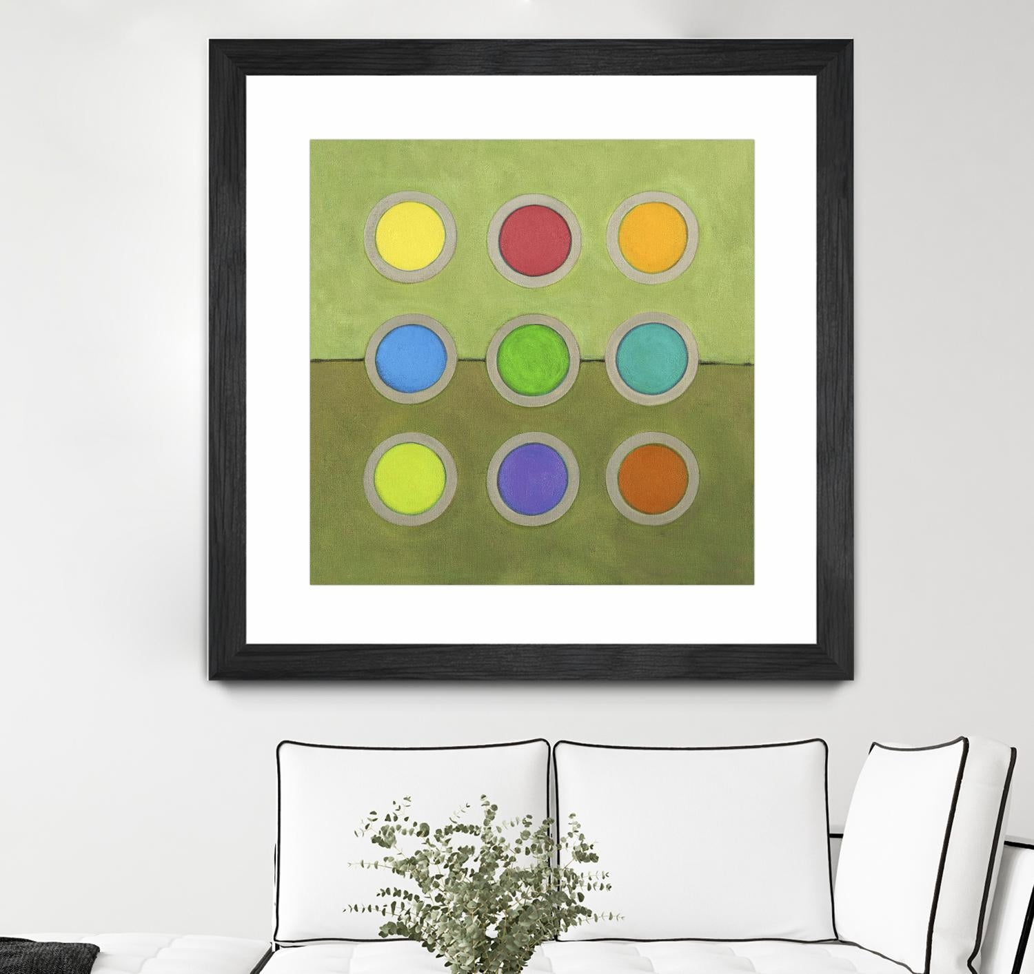 Circle Grid I by Darlene Kulig on GIANT ART - grey abstract