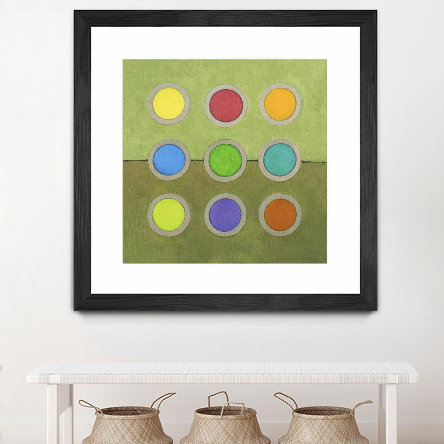 Circle Grid I by Darlene Kulig on GIANT ART - grey abstract