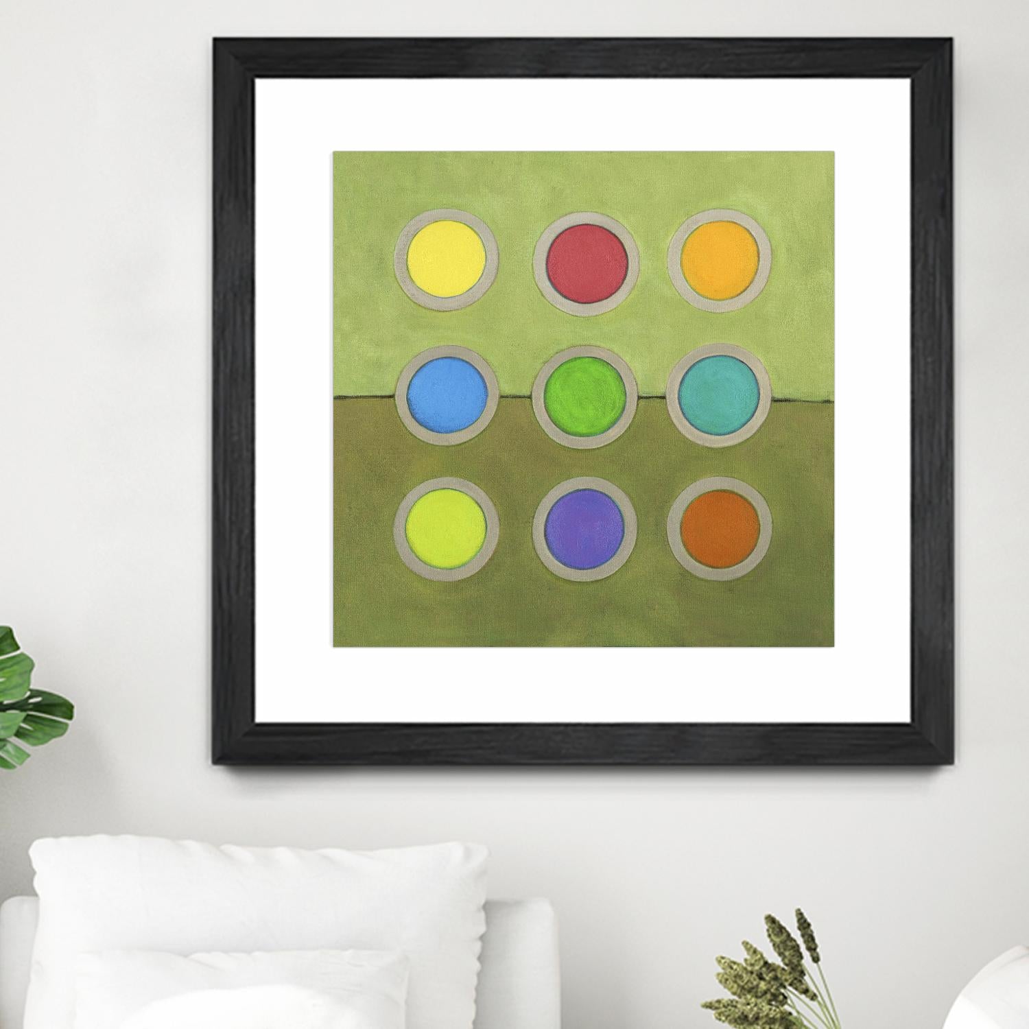 Circle Grid I by Darlene Kulig on GIANT ART - grey abstract