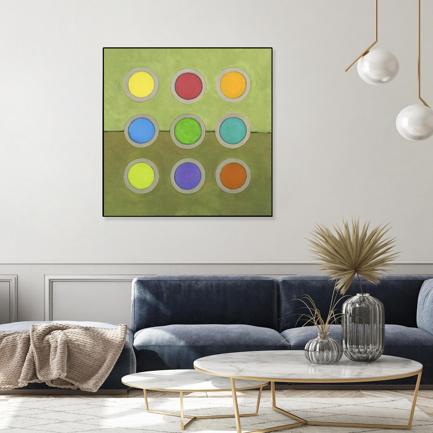 Circle Grid I by Darlene Kulig on GIANT ART - grey abstract