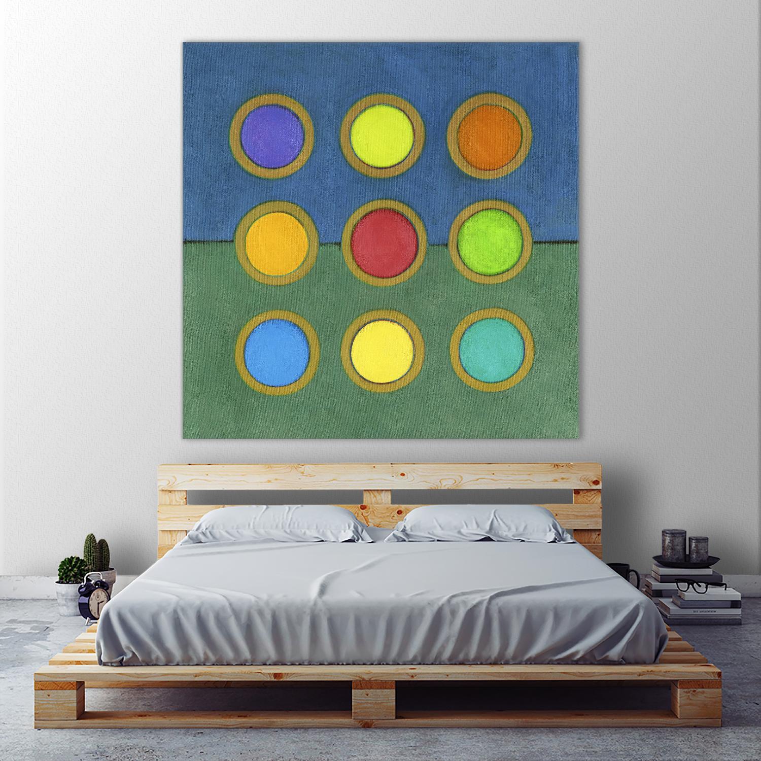 Circle Grid II by Darlene Kulig on GIANT ART - green abstract