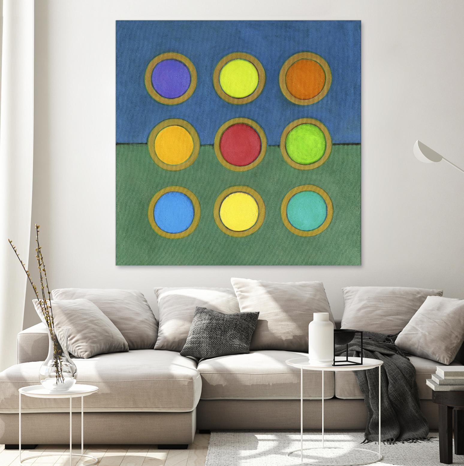 Circle Grid II by Darlene Kulig on GIANT ART - green abstract
