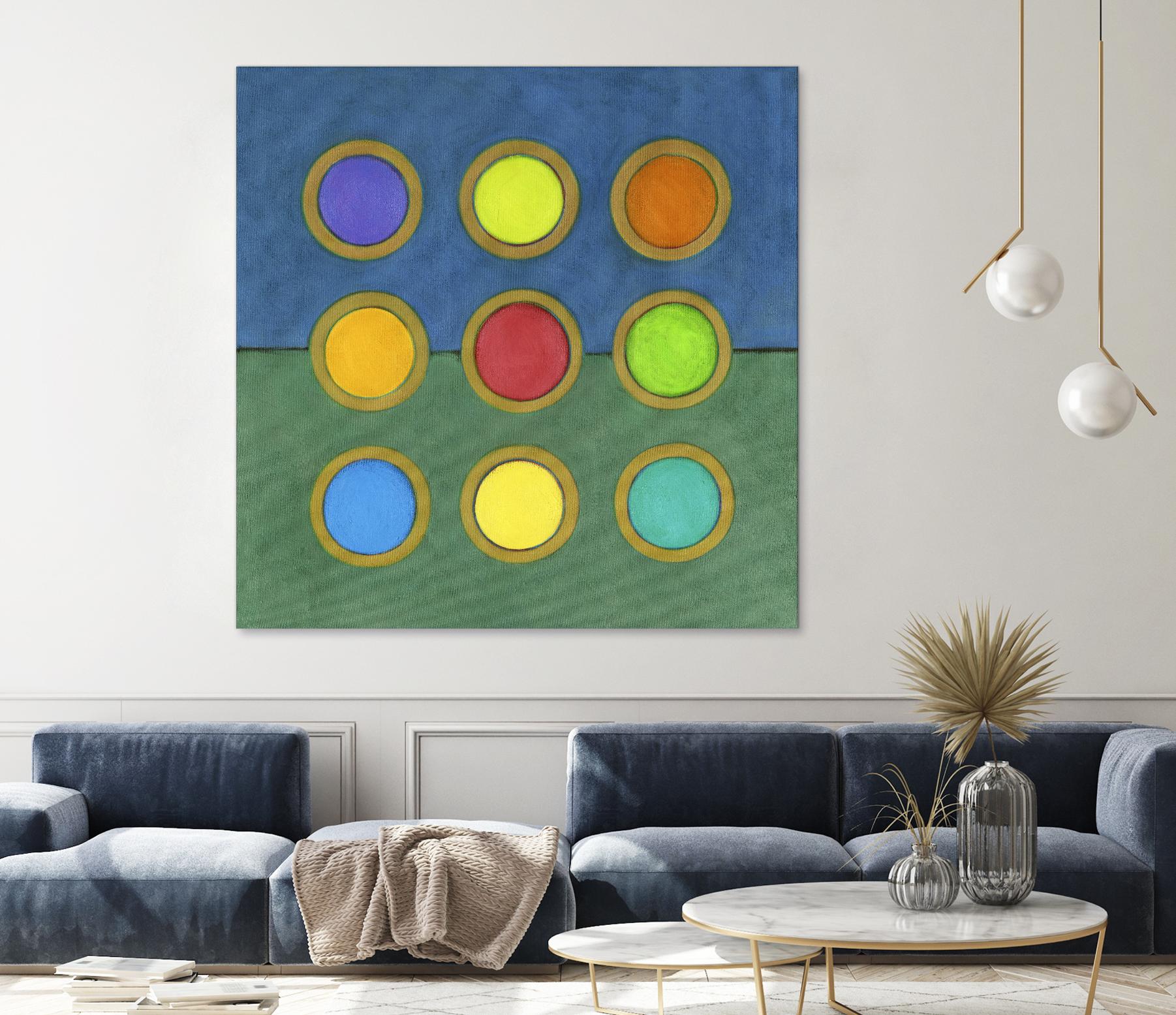 Circle Grid II by Darlene Kulig on GIANT ART - green abstract
