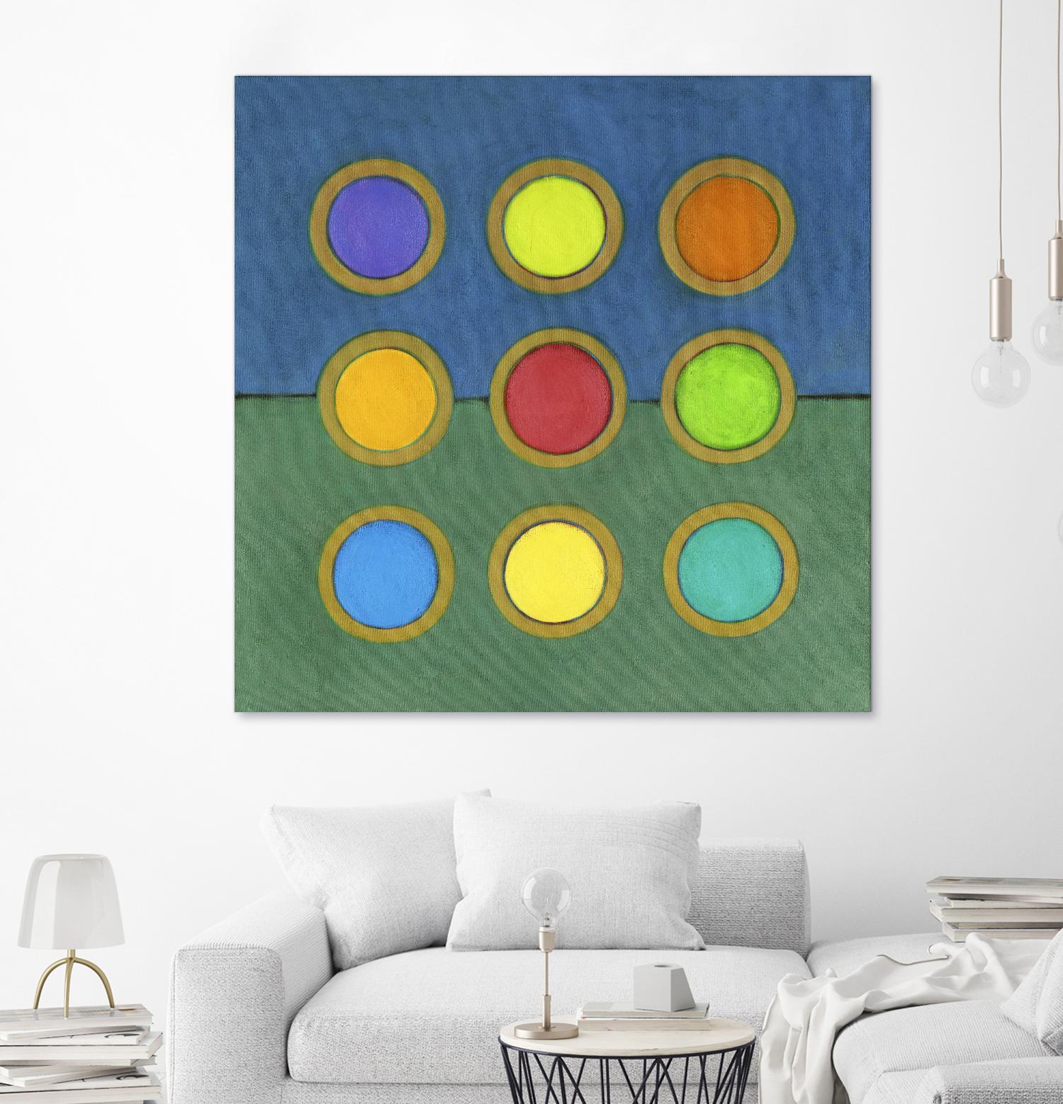 Circle Grid II by Darlene Kulig on GIANT ART - green abstract