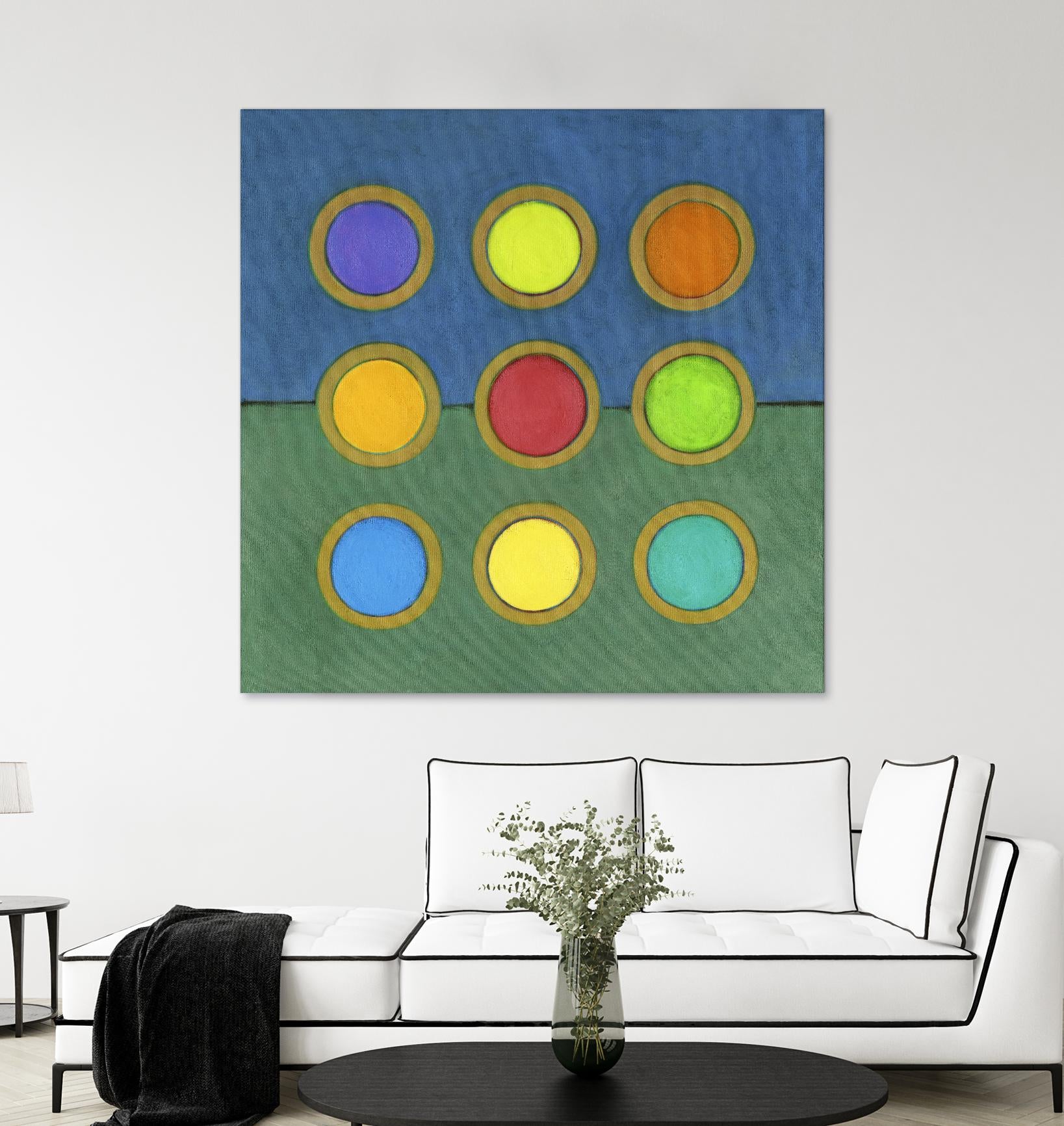 Circle Grid II by Darlene Kulig on GIANT ART - green abstract